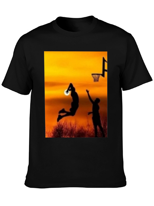 Sunset Basketball Graphic T-Shirt