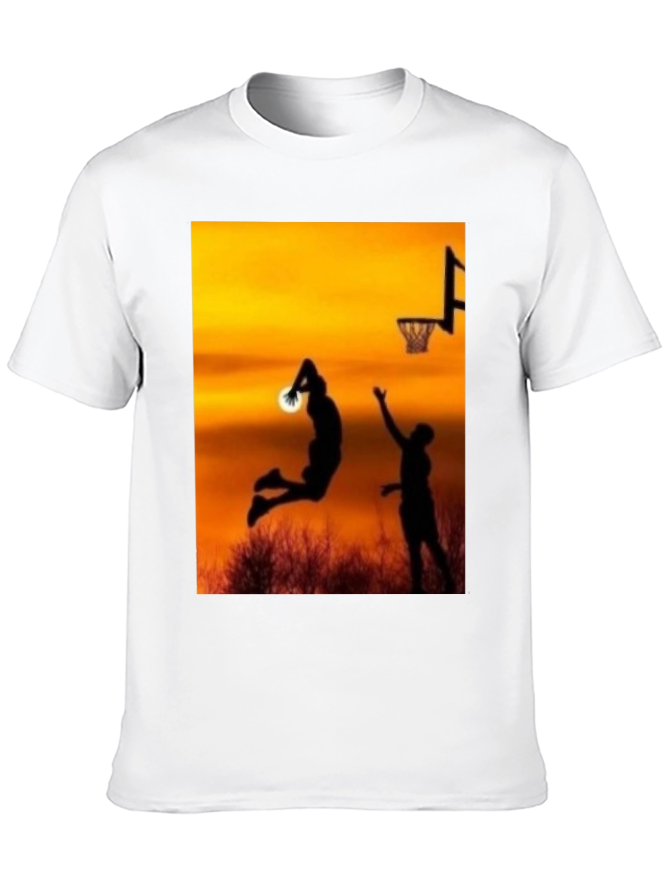 Sunset Basketball Graphic T-Shirt