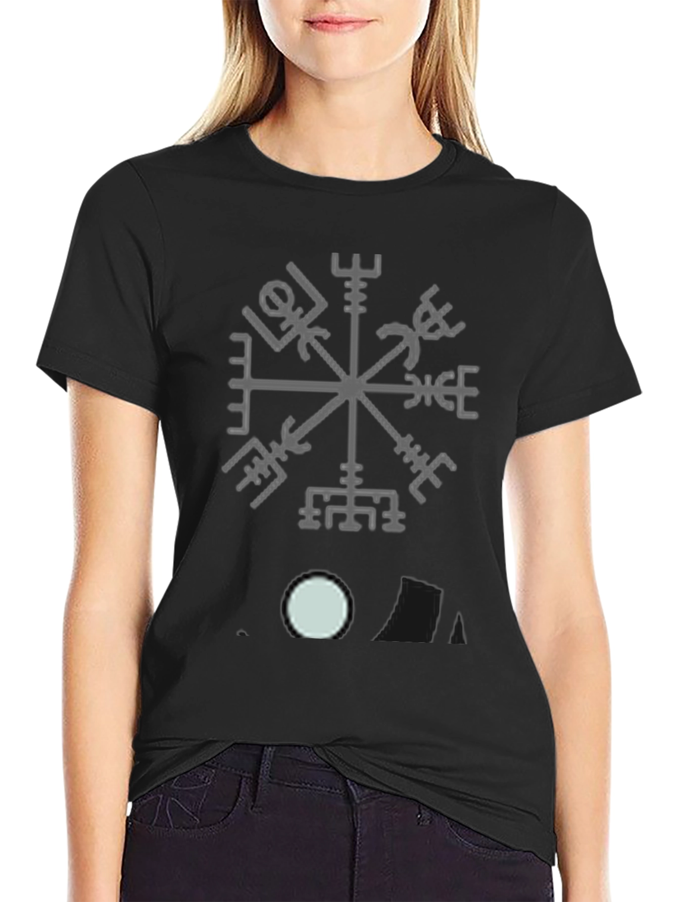 Vegvisir Compass T-Shirt - Viking Navigation Symbol Tee