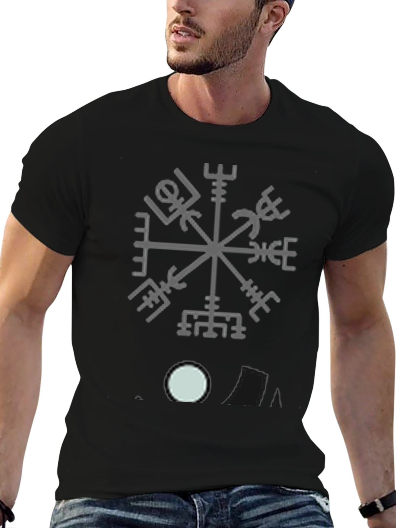 Vegvisir Compass T-Shirt - Viking Navigation Symbol Tee