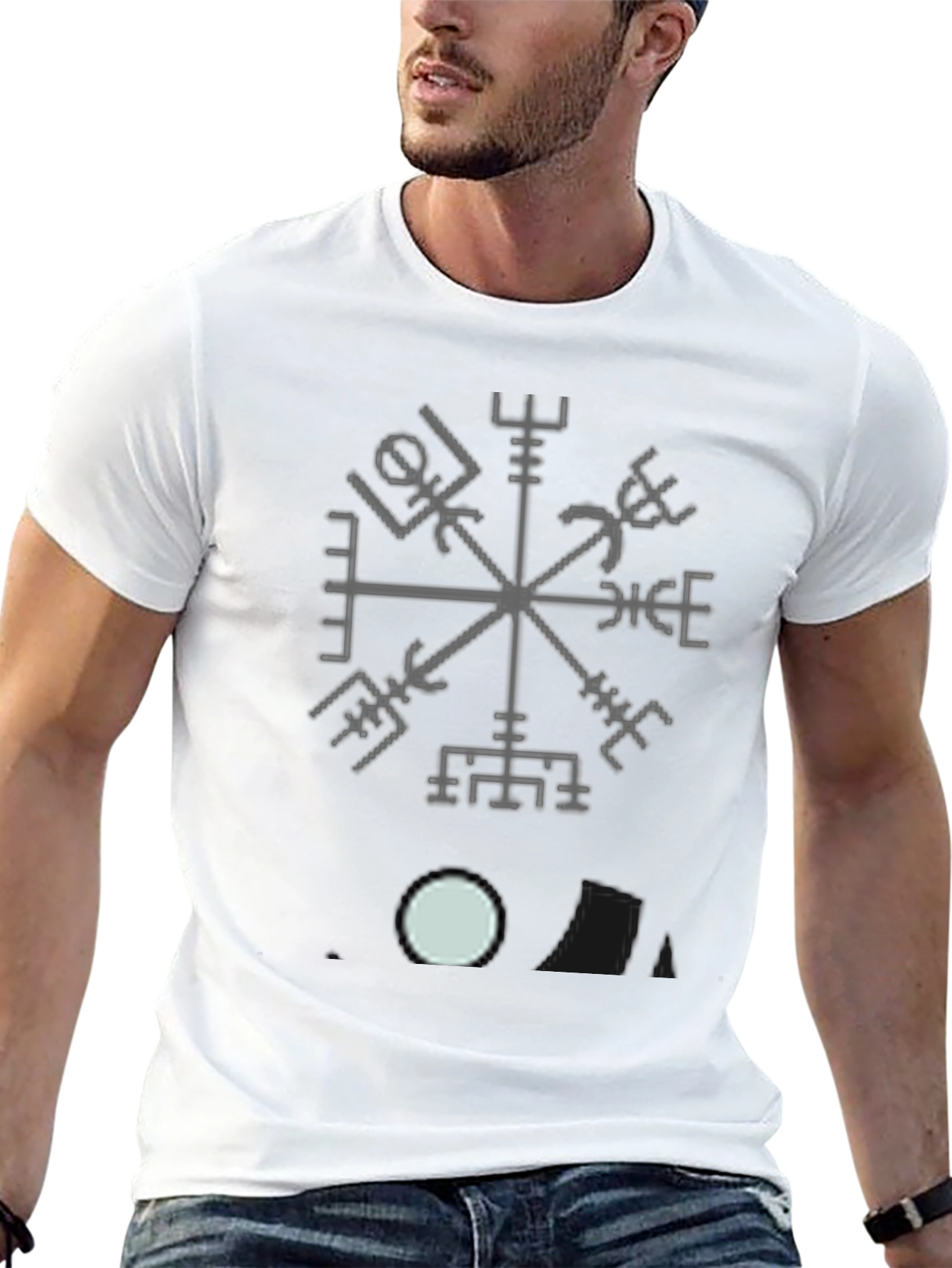 Vegvisir Compass T-Shirt - Viking Navigation Symbol Tee