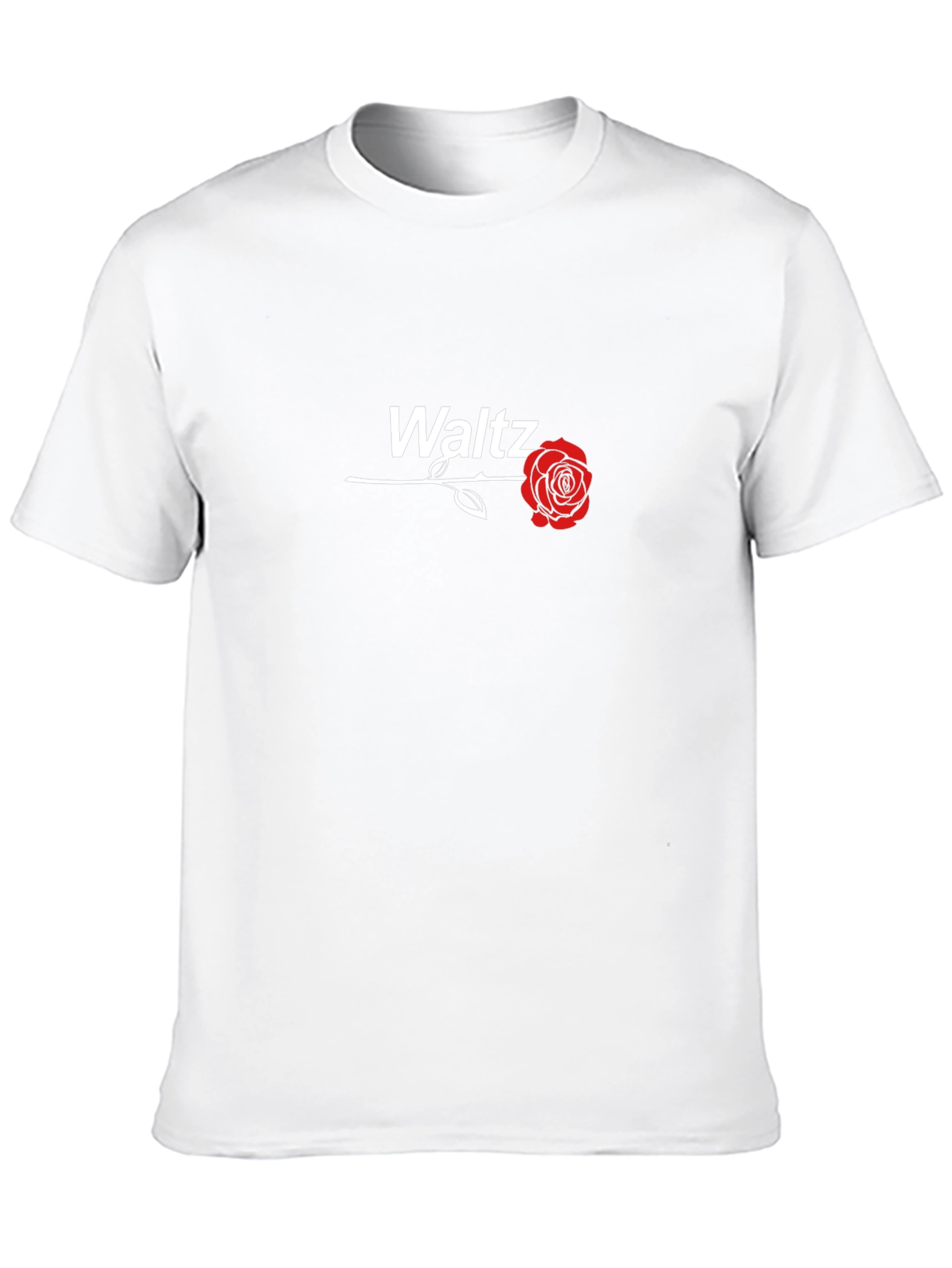 Waltz Rose Graphic Tee - Modern Black T-Shirt
