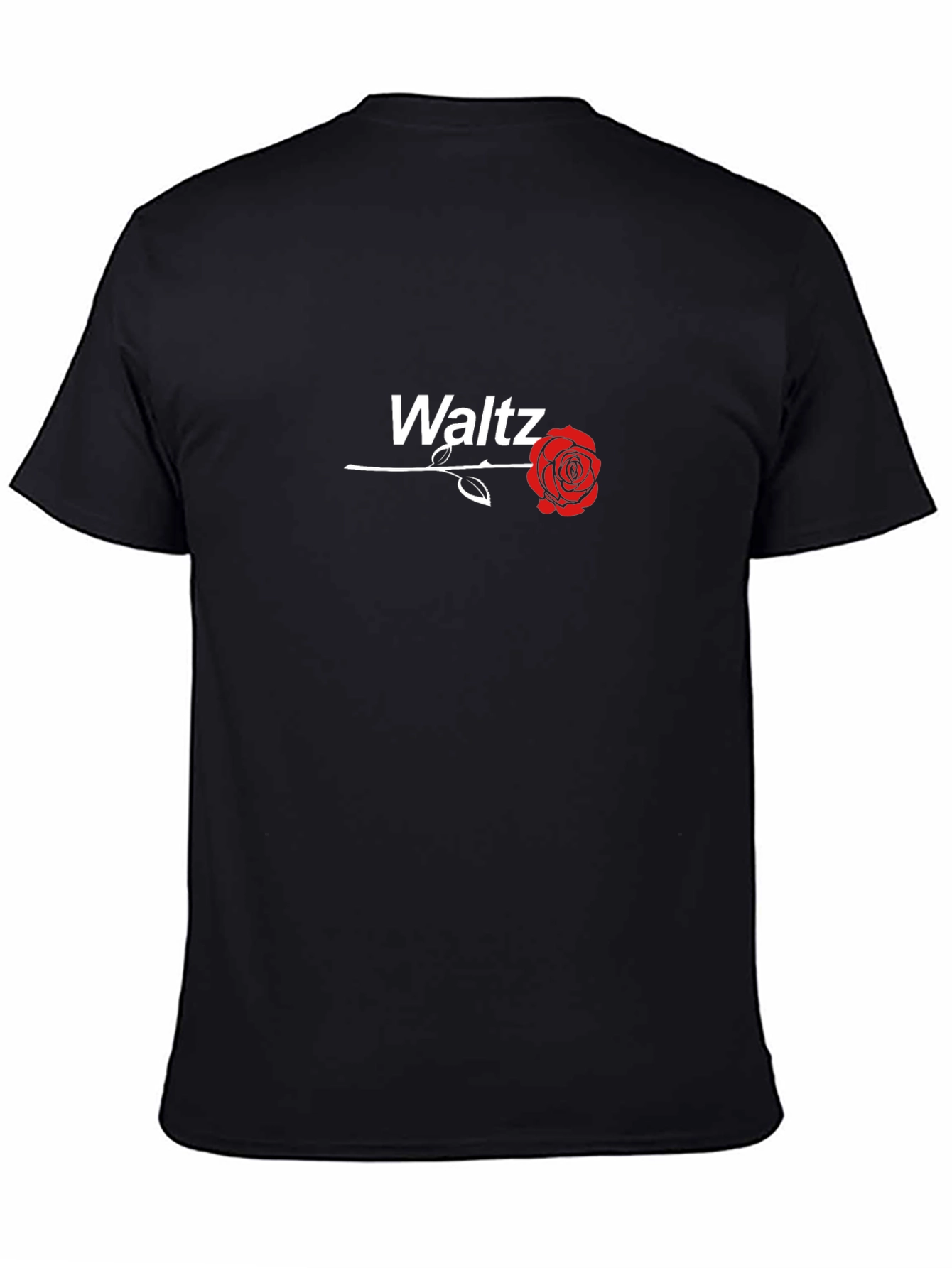 Waltz Rose Graphic Tee - Modern Black T-Shirt