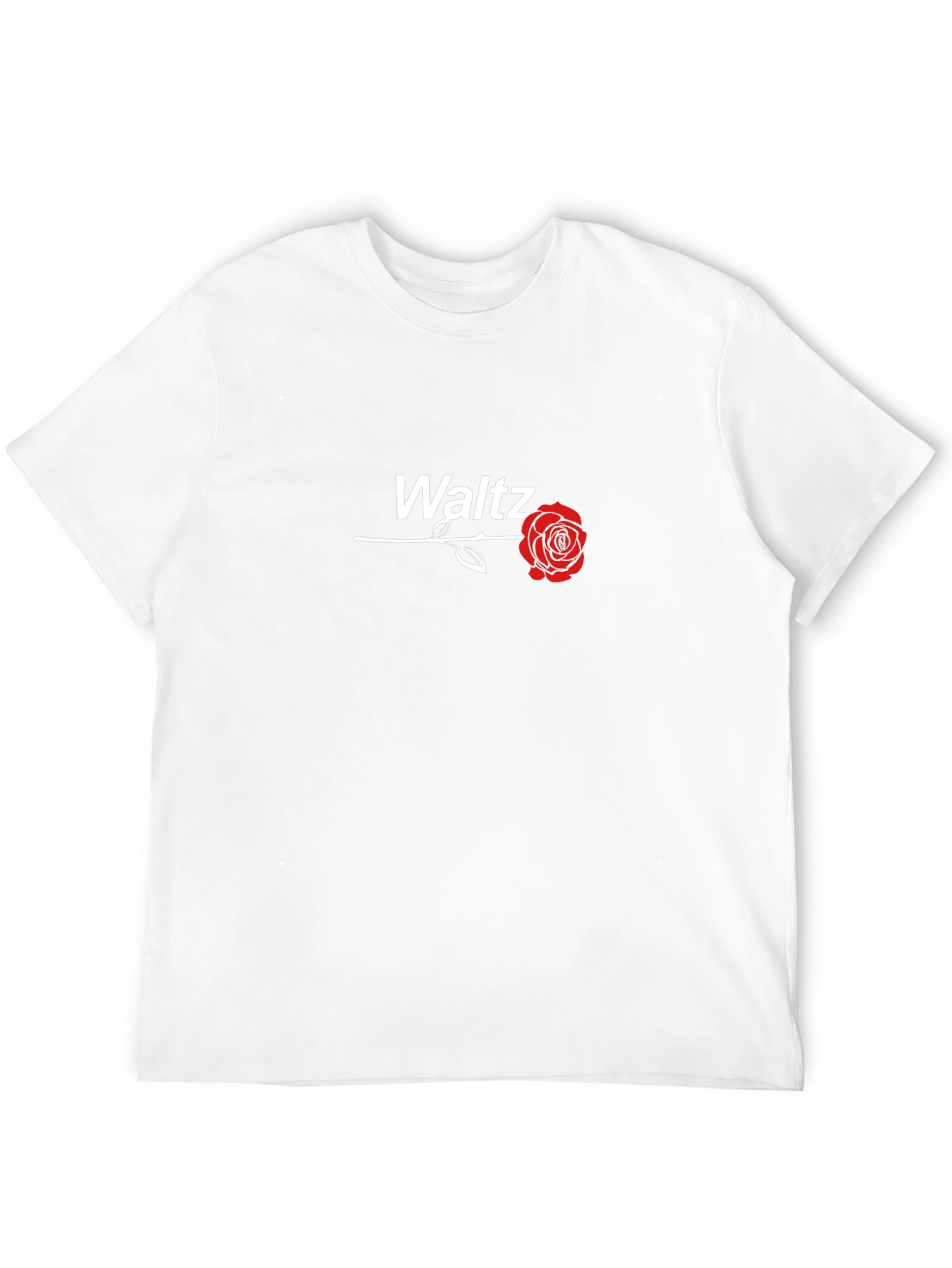 Waltz Rose Graphic Tee - Modern Black T-Shirt