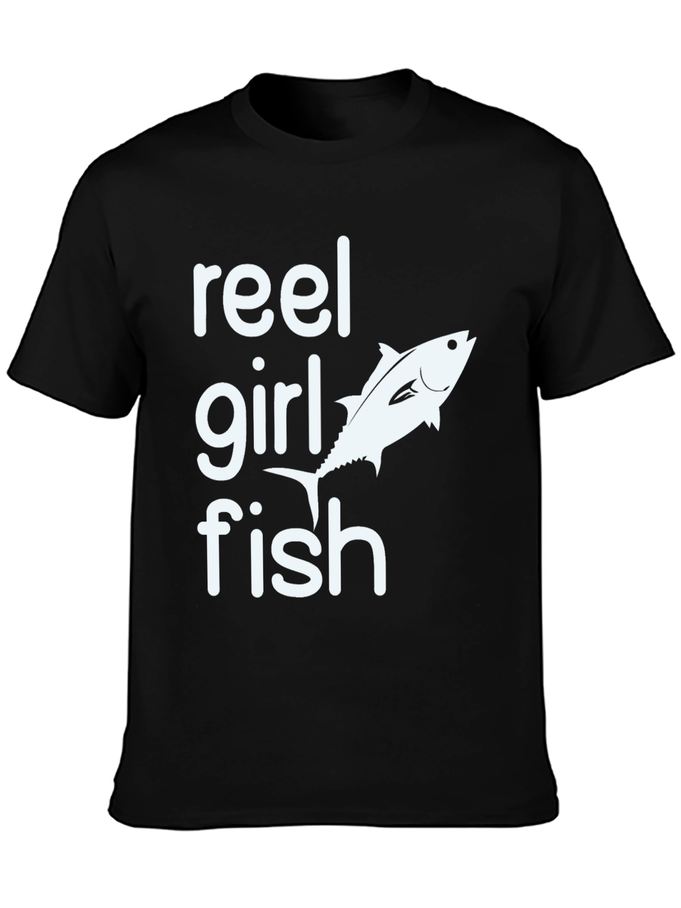 Reel Girl Fish Black T-Shirt