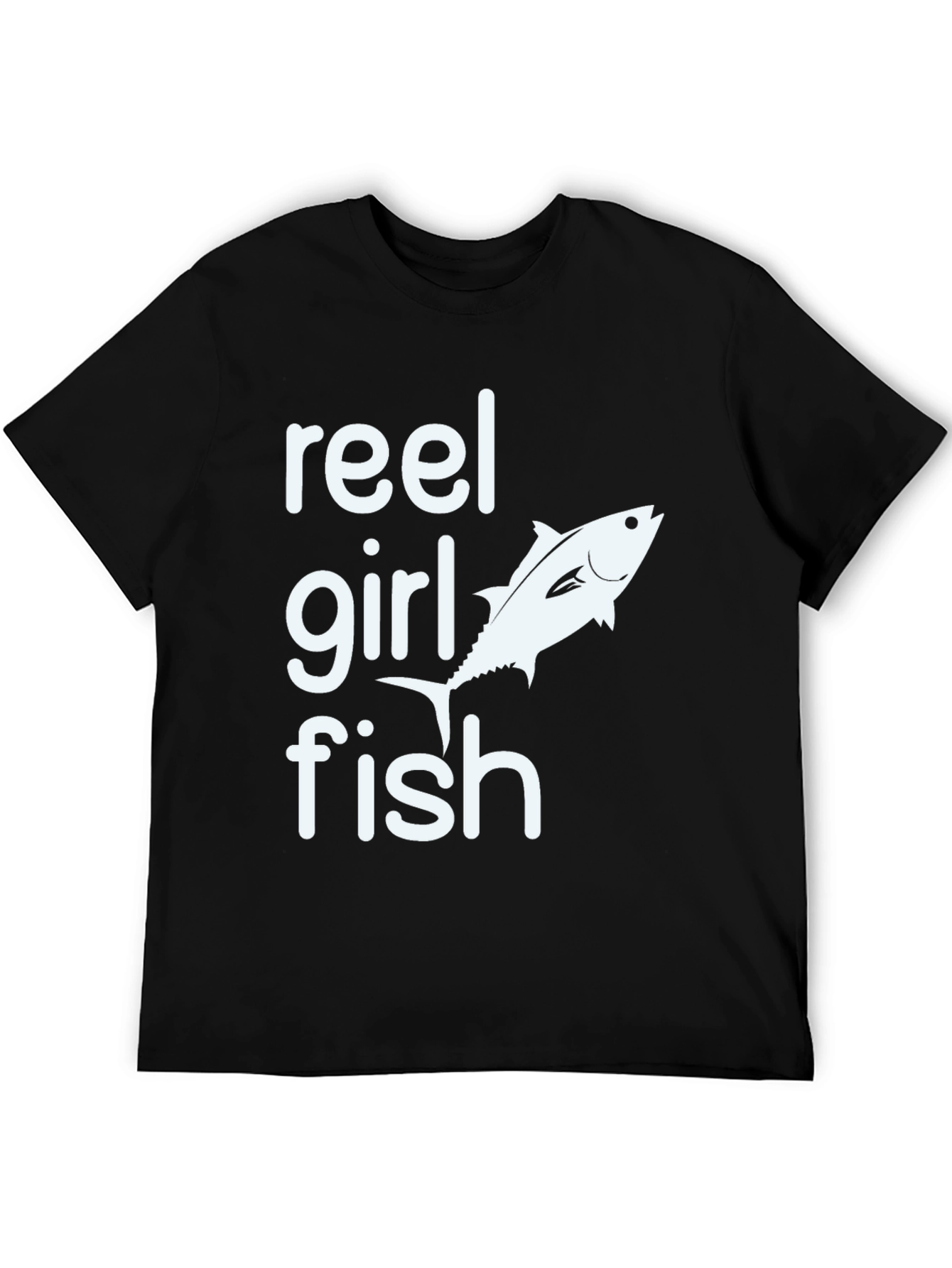 Reel Girl Fish Black T-Shirt