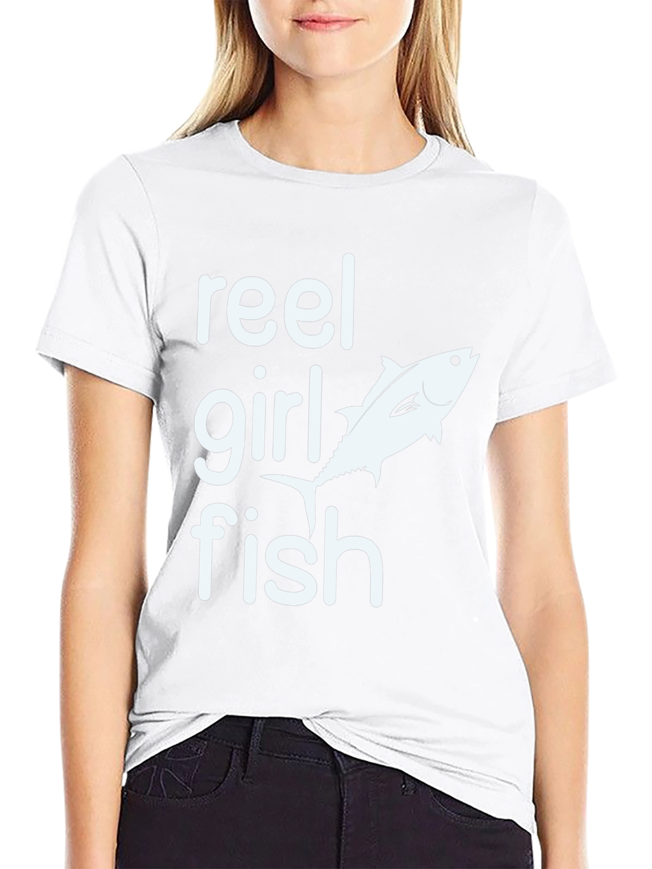 Reel Girl Fish Black T-Shirt
