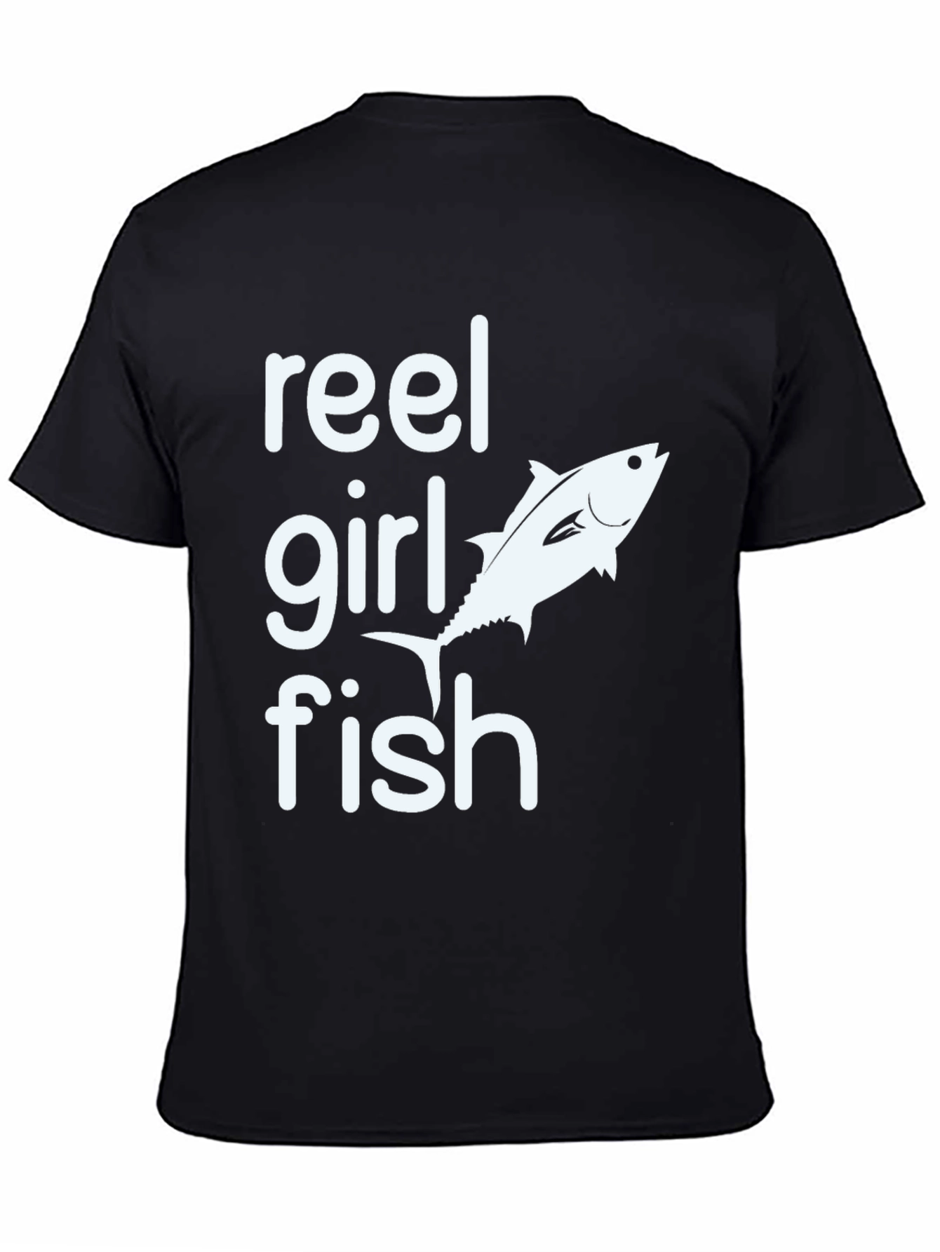 Reel Girl Fish Black T-Shirt