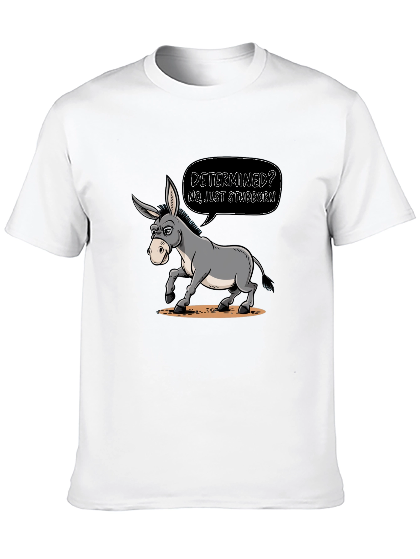 Stubborn Donkey Cartoon Graphic Tee