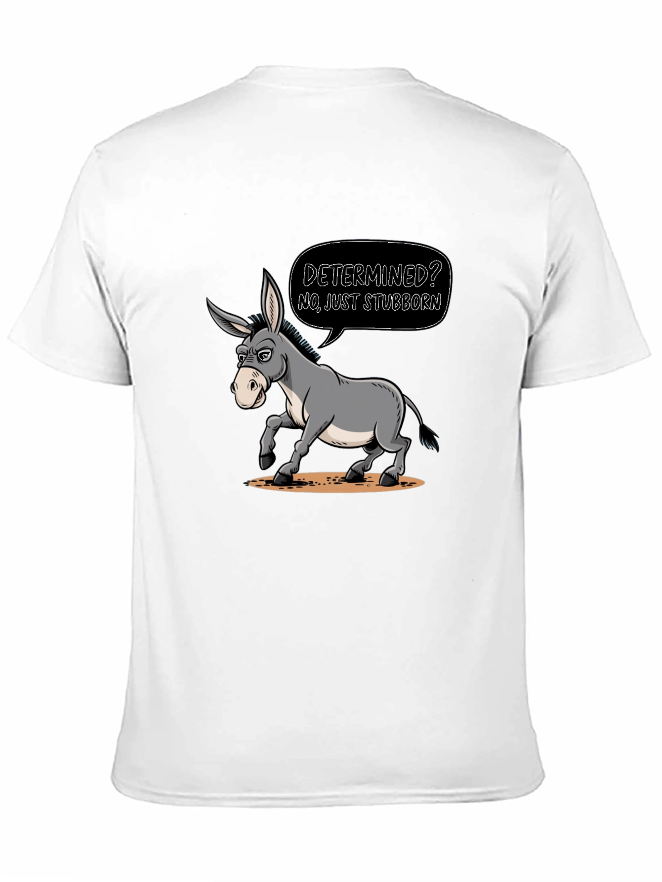 Stubborn Donkey Cartoon Graphic Tee