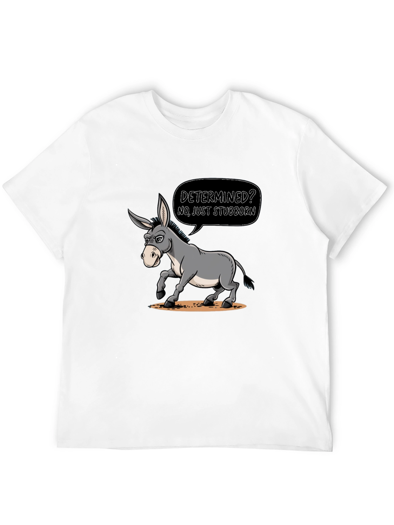 Stubborn Donkey Cartoon Graphic Tee