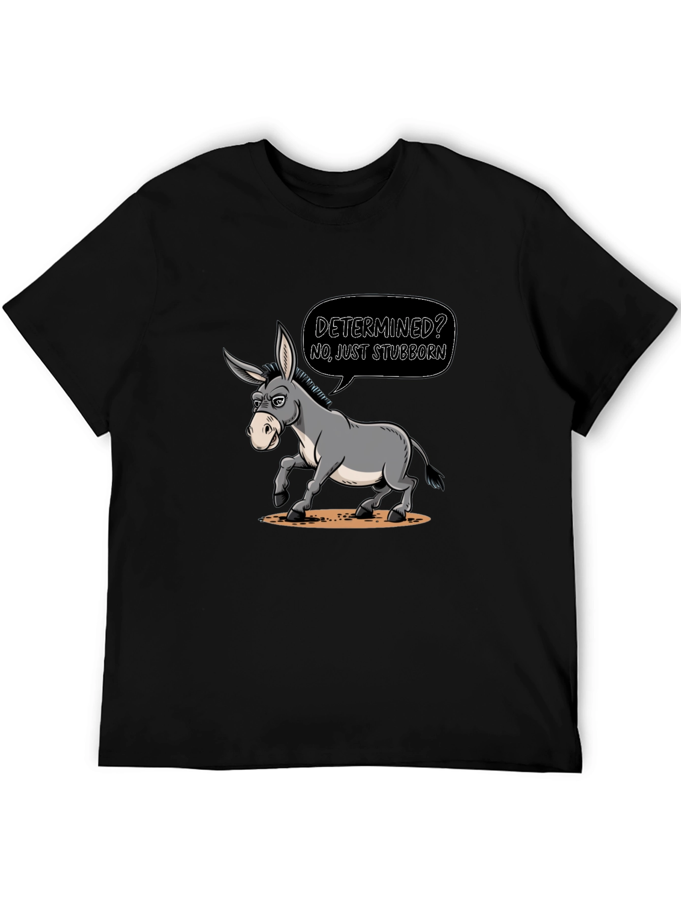 Stubborn Donkey Cartoon Graphic Tee