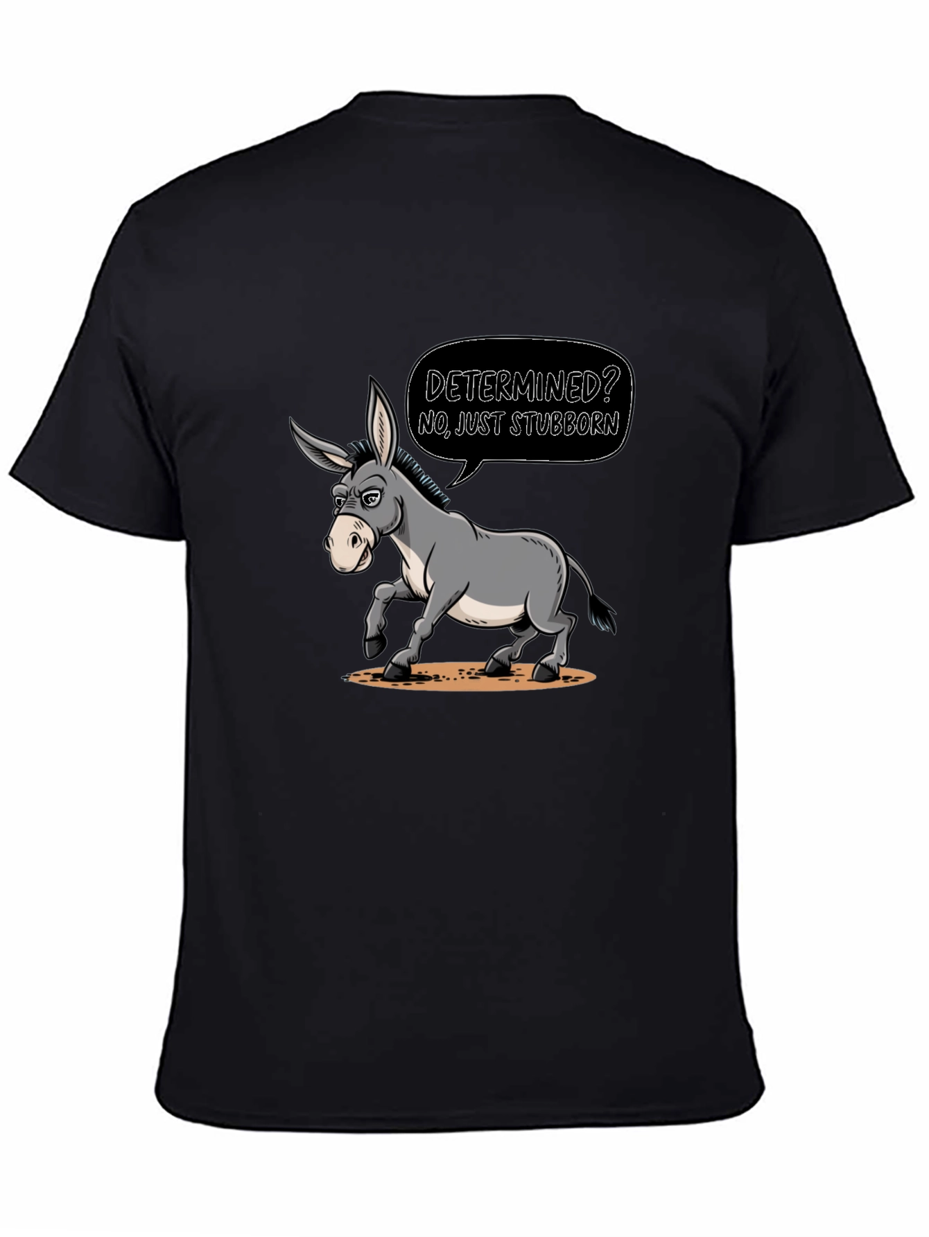 Stubborn Donkey Cartoon Graphic Tee