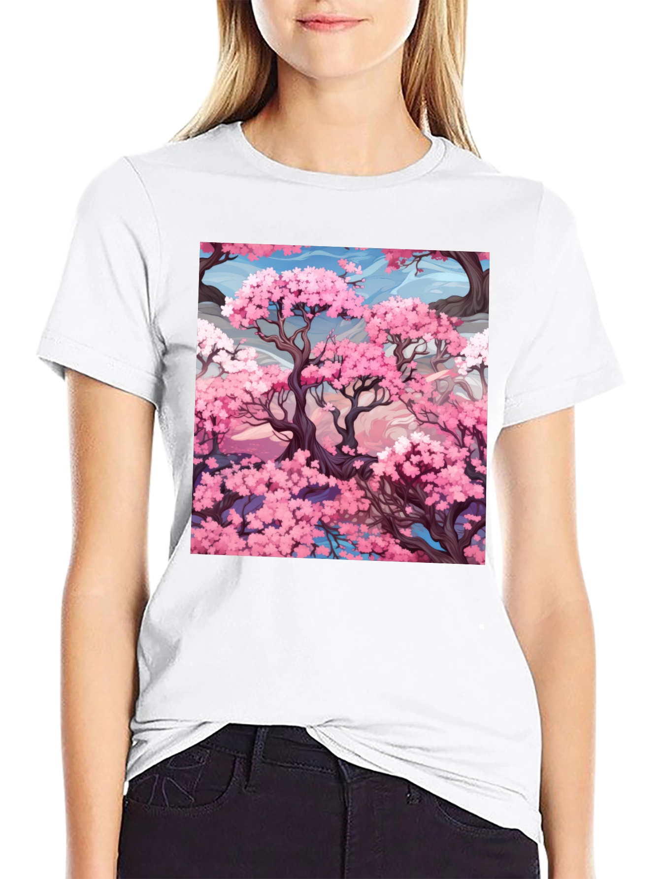 Sakura Tree T-Shirt - Artistic Design