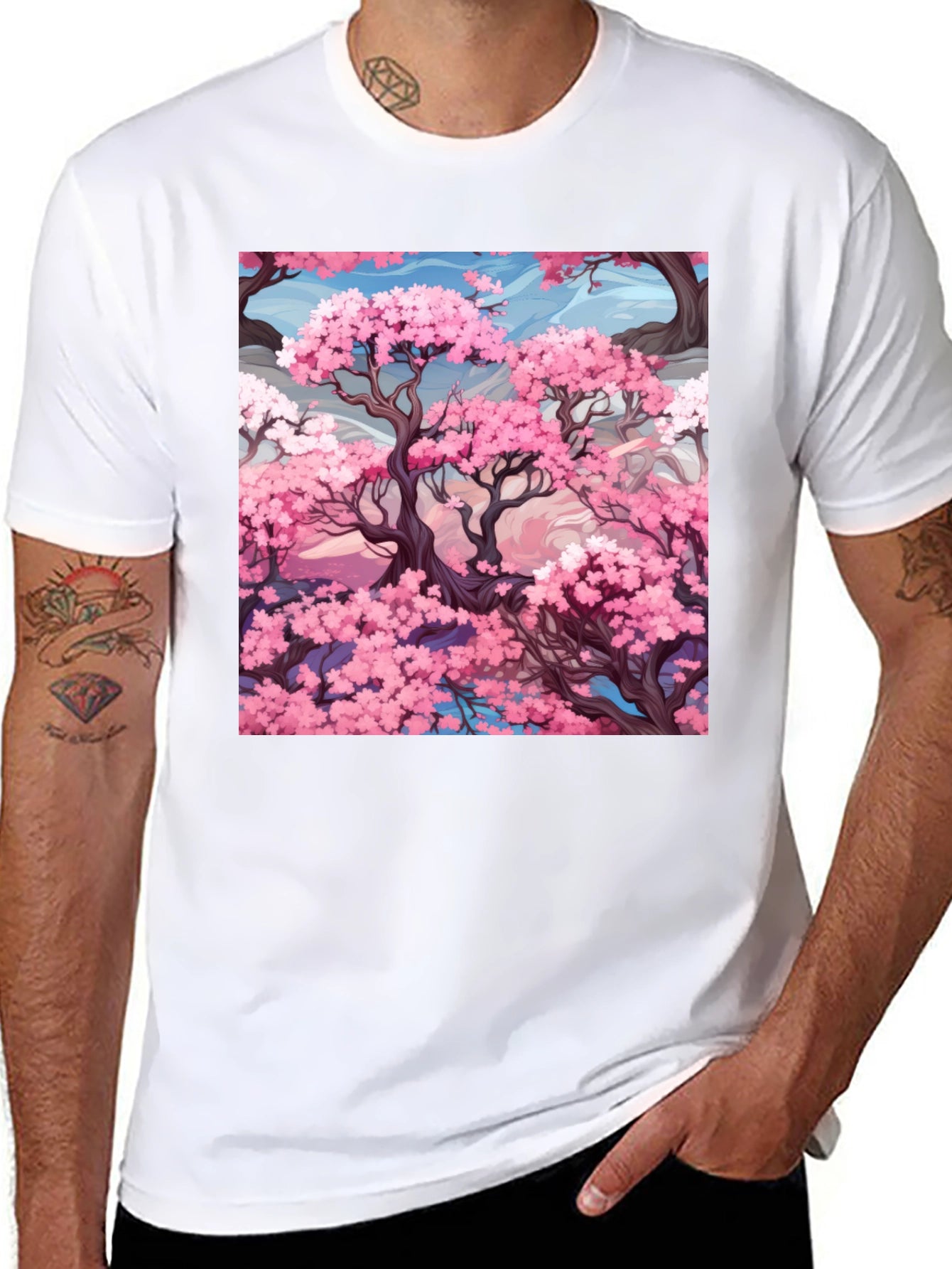 Sakura Tree T-Shirt - Artistic Design