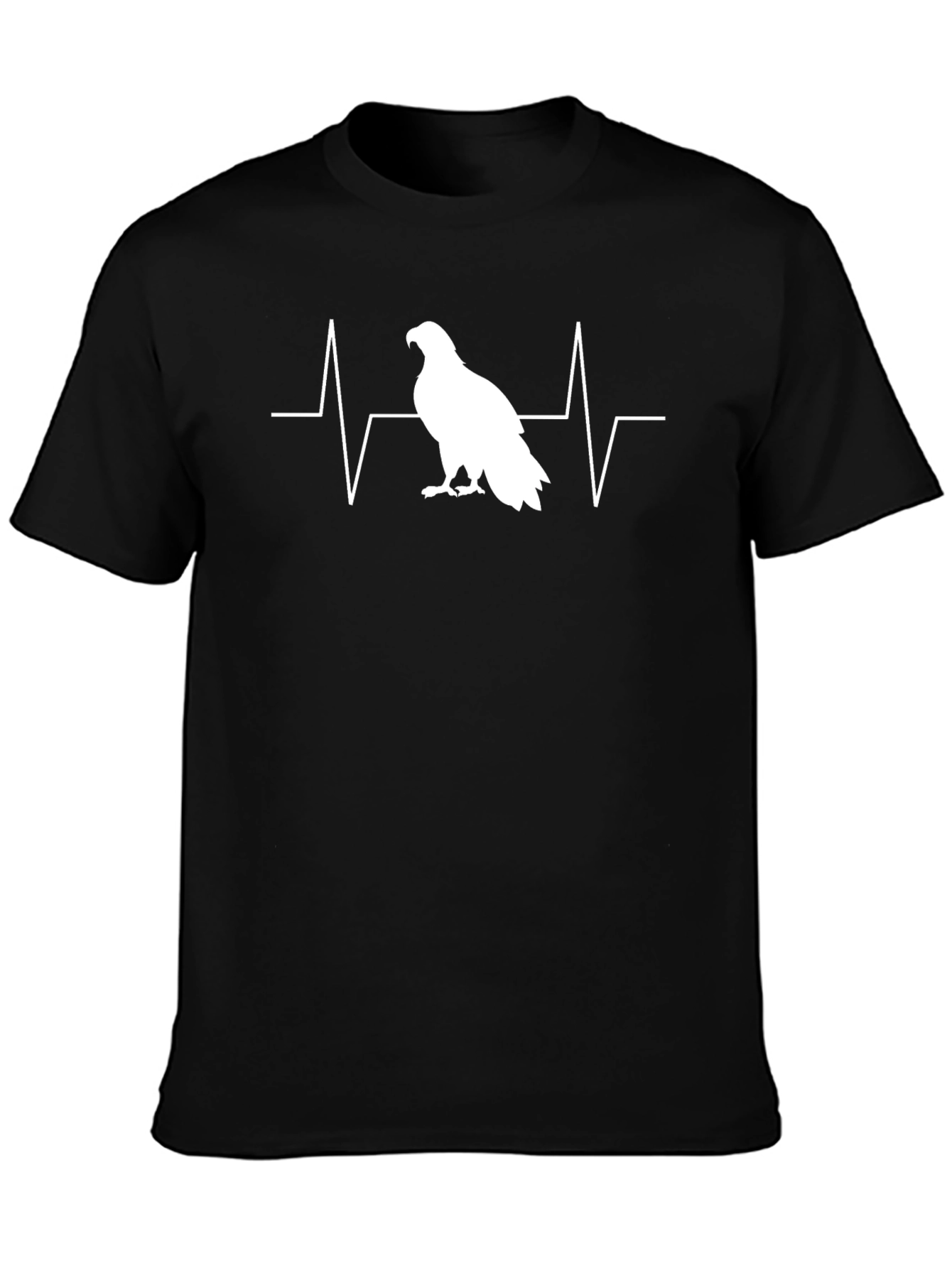 Eagle Heartbeat T-Shirt - Black Graphic Tee