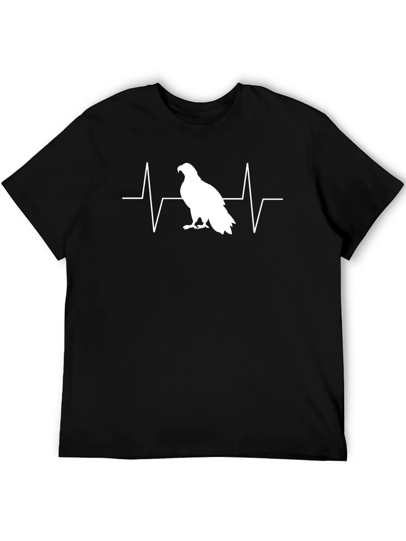 Eagle Heartbeat T-Shirt - Black Graphic Tee