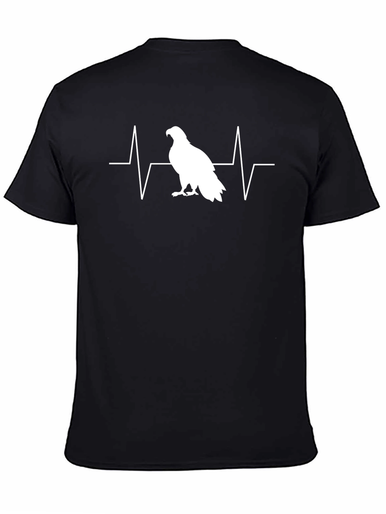 Eagle Heartbeat T-Shirt - Black Graphic Tee