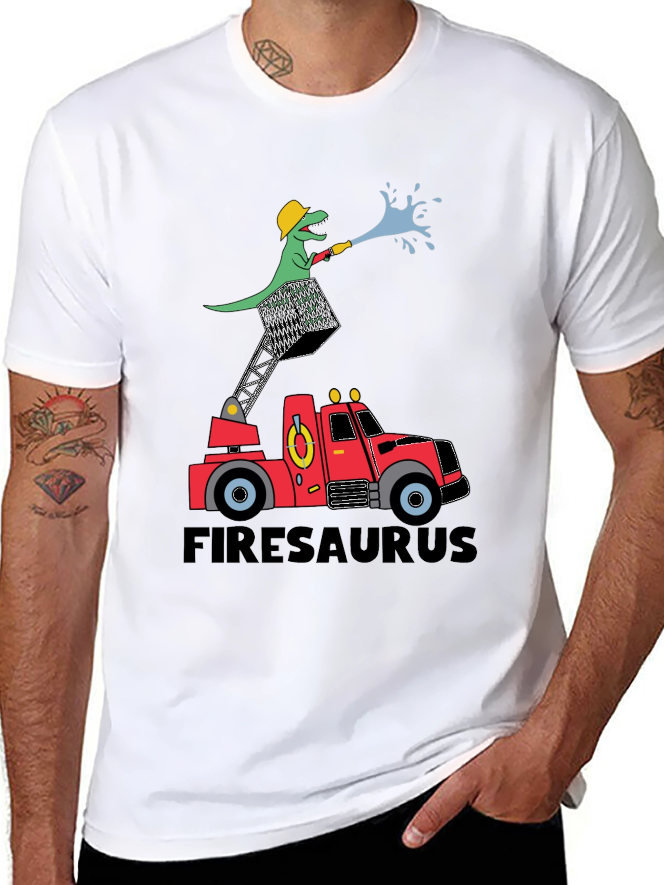Firesaurus T-Shirt: Dinosaur Firefighter