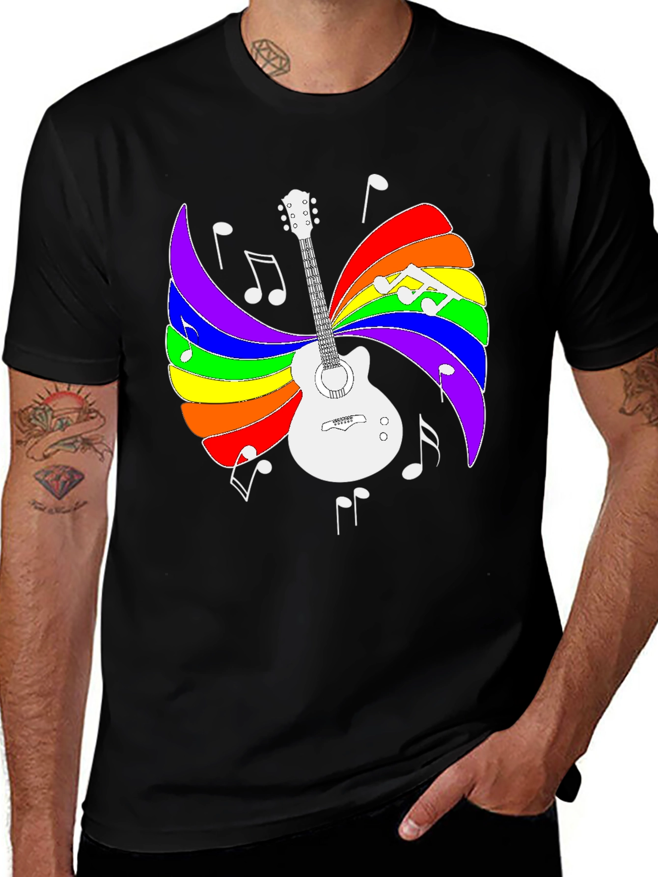 Rainbow Guitar Music T-Shirt