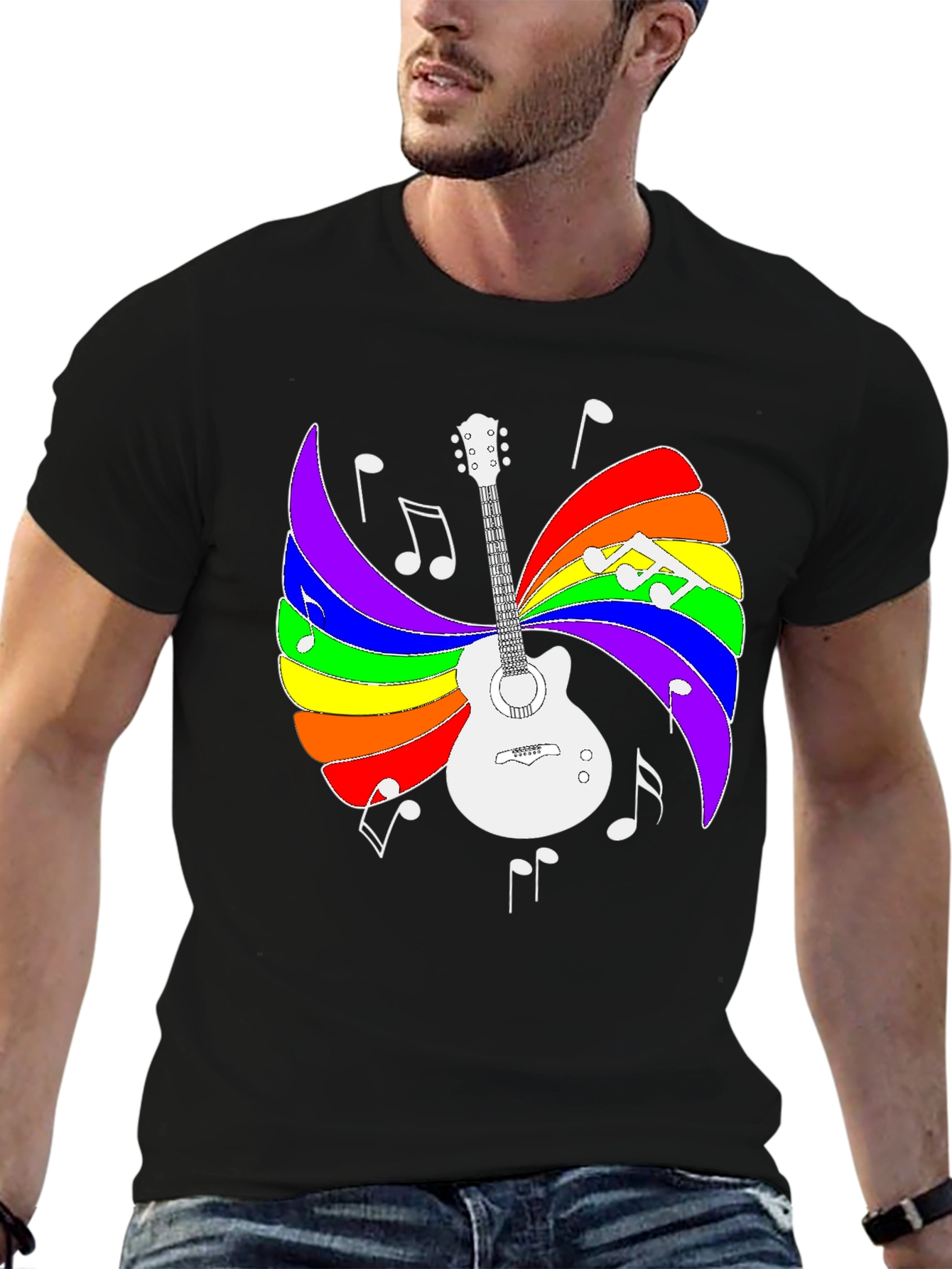 Rainbow Guitar Music T-Shirt