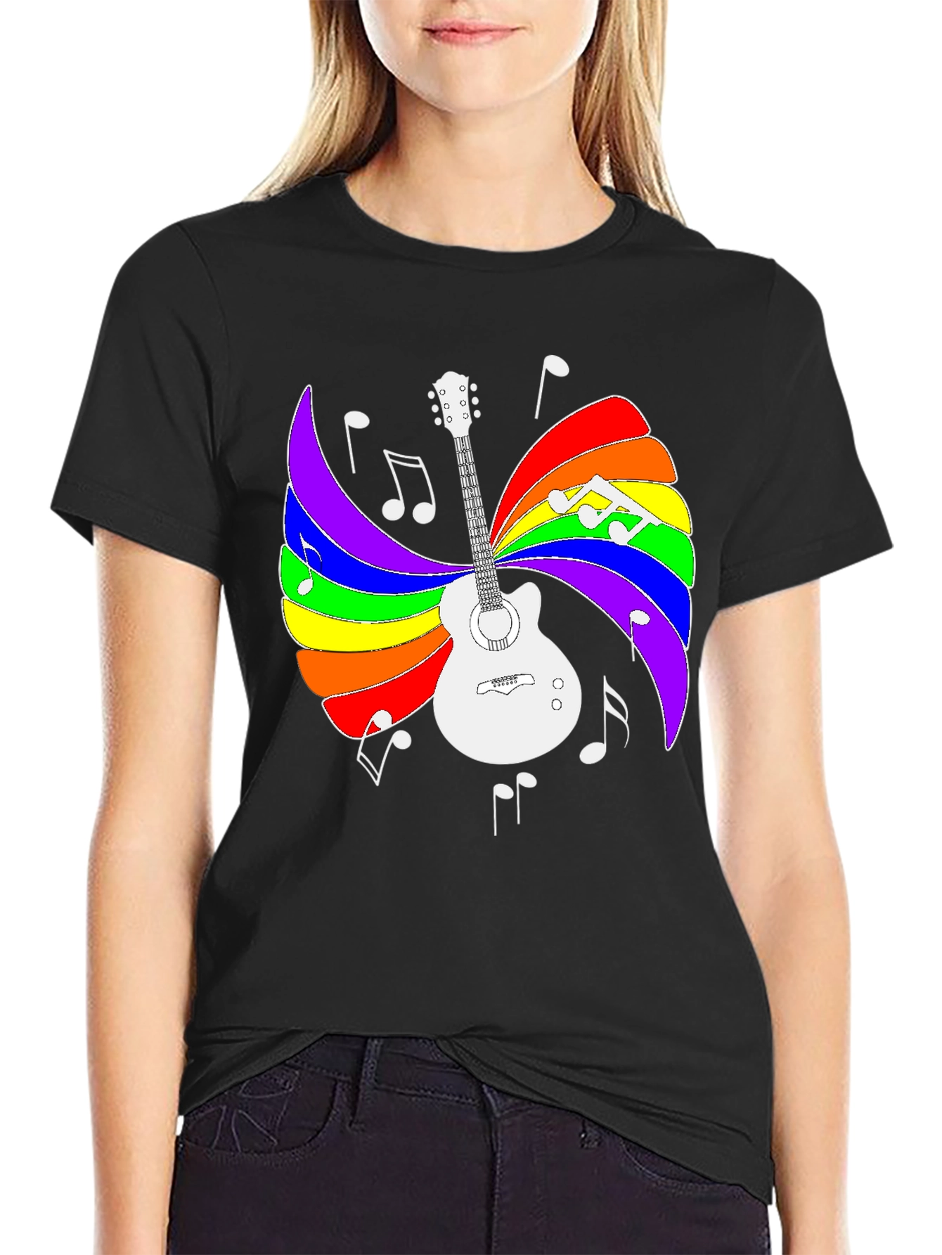 Rainbow Guitar Music T-Shirt