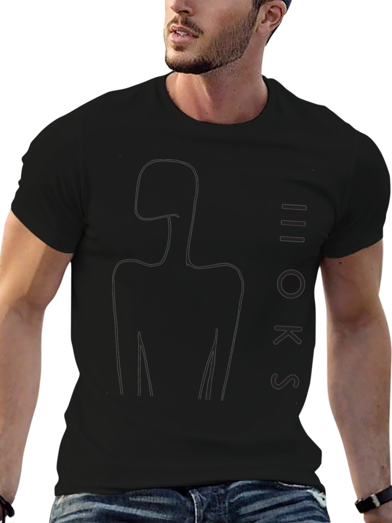 Minimalist Silhouette Black T-Shirt