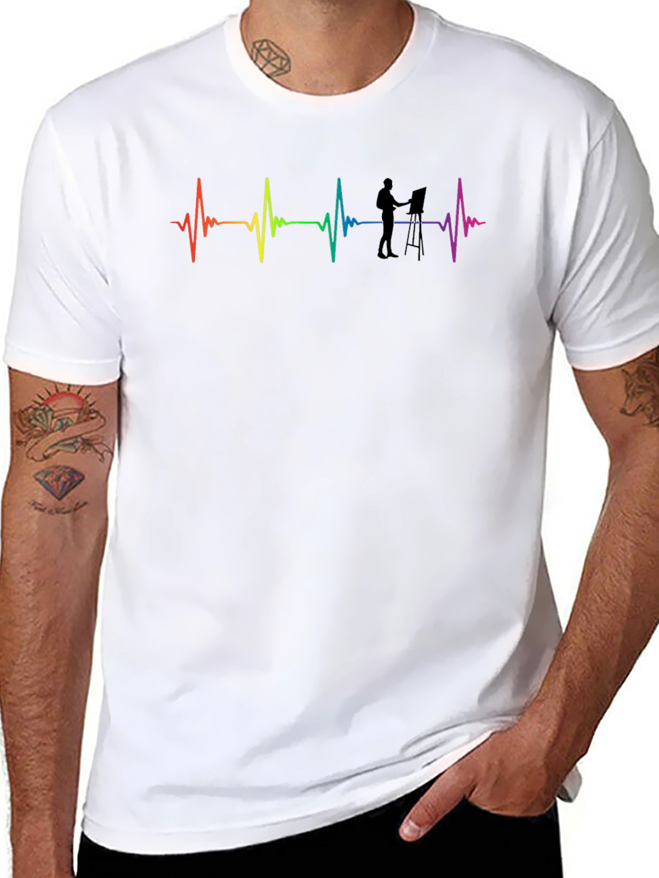 Artist Heartbeat T-Shirt - Painters Pulse