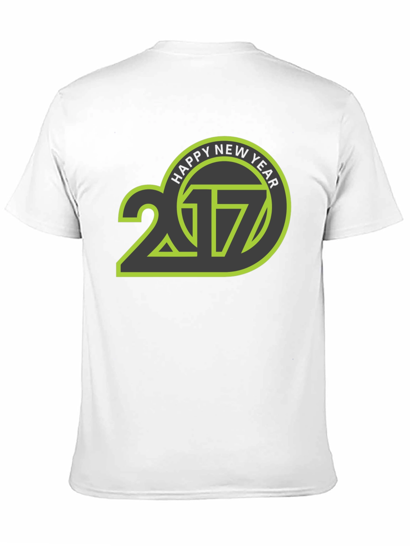 Happy New Year 2017 T-Shirt - Black Crew Neck