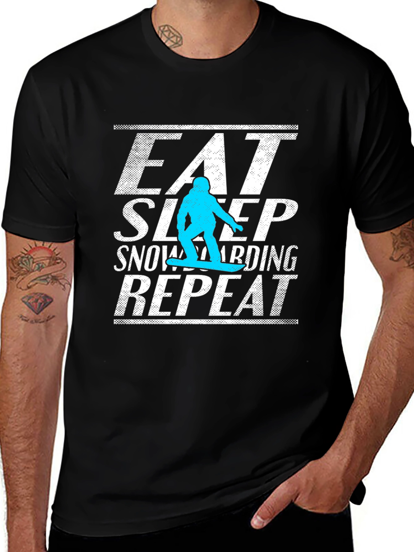 Eat Sleep Snowboarding Repeat Graphic Tee
