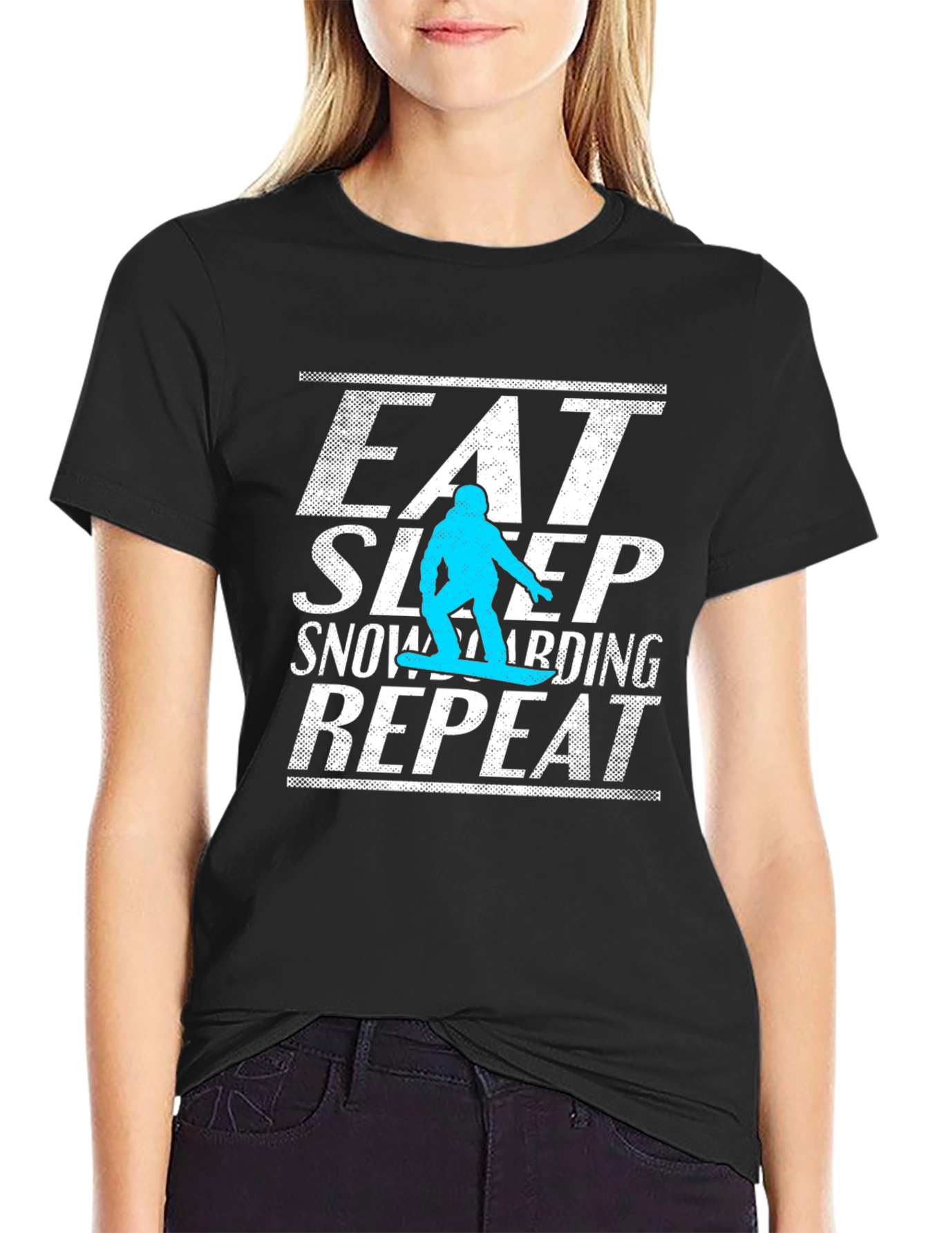 Eat Sleep Snowboarding Repeat Graphic Tee