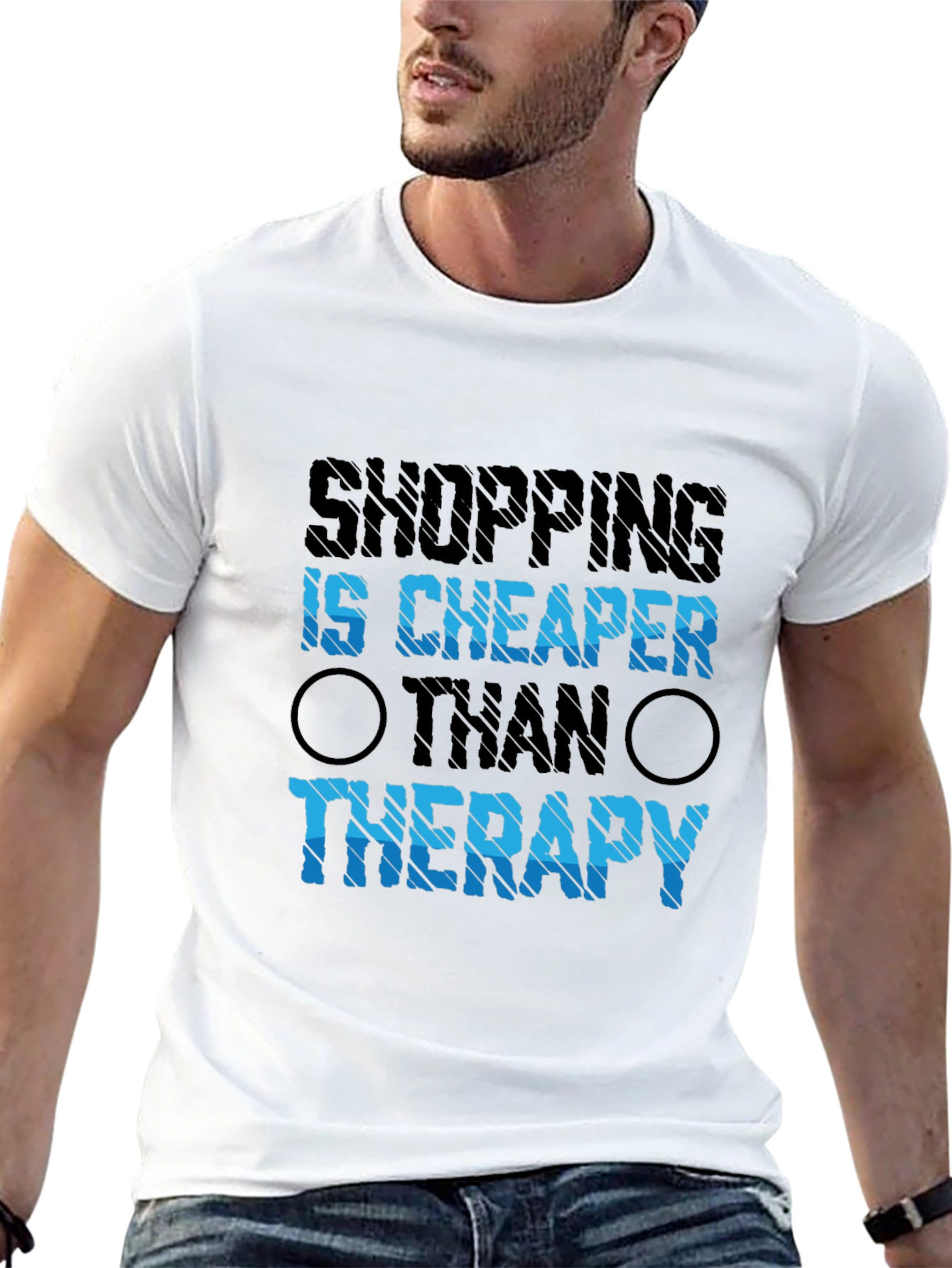 Shopping is Cheaper Than Therapy Graphic Tee
