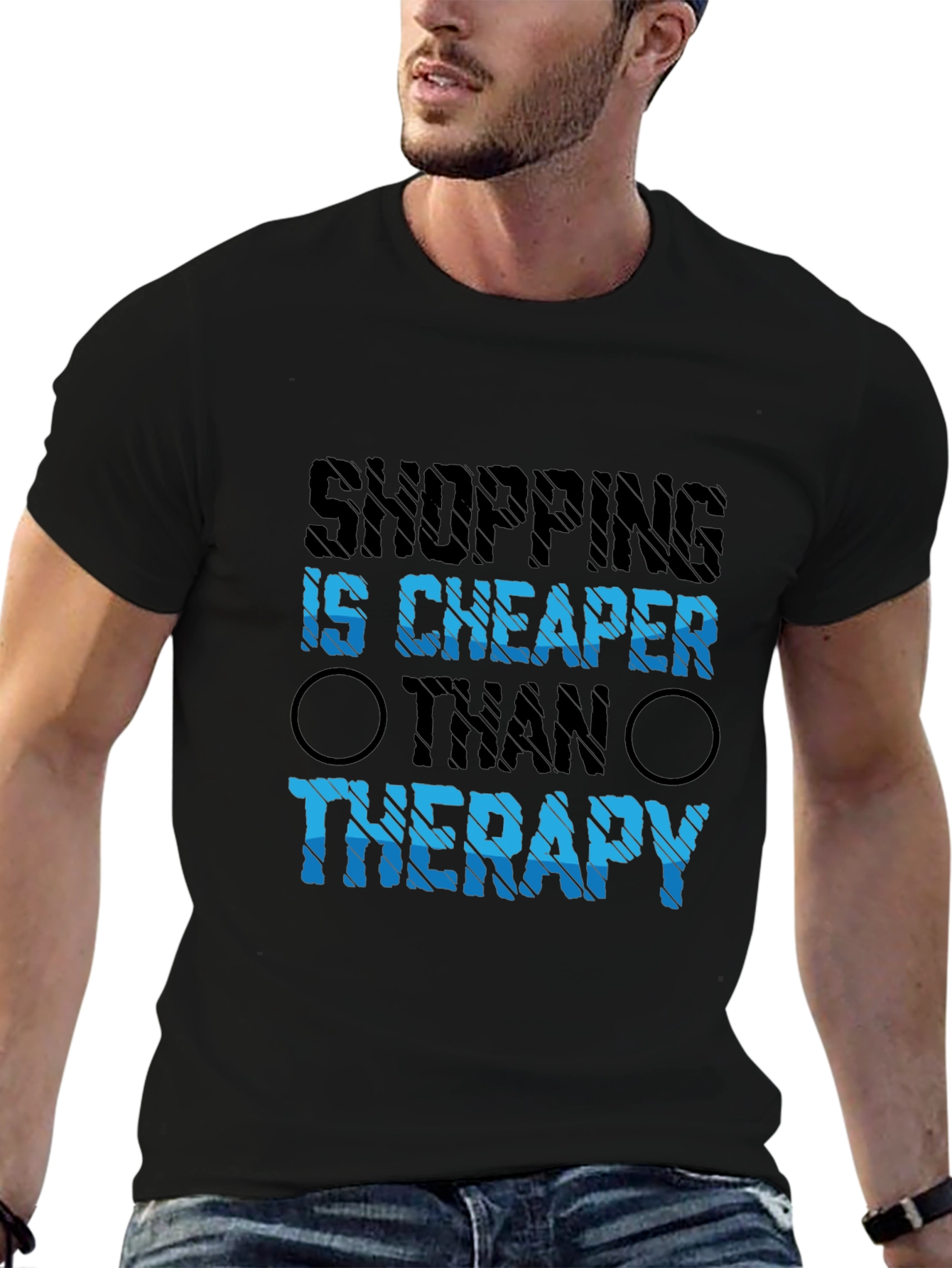Shopping is Cheaper Than Therapy Graphic Tee