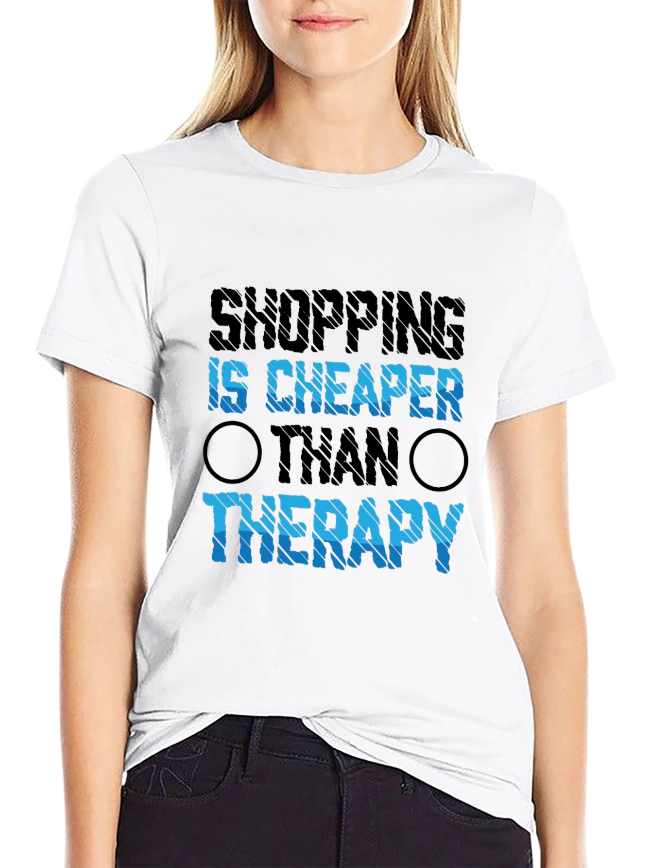 Shopping is Cheaper Than Therapy Graphic Tee