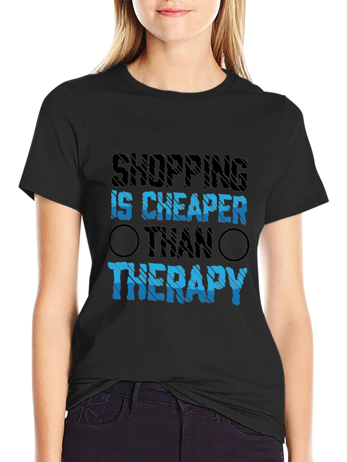 Shopping is Cheaper Than Therapy Graphic Tee