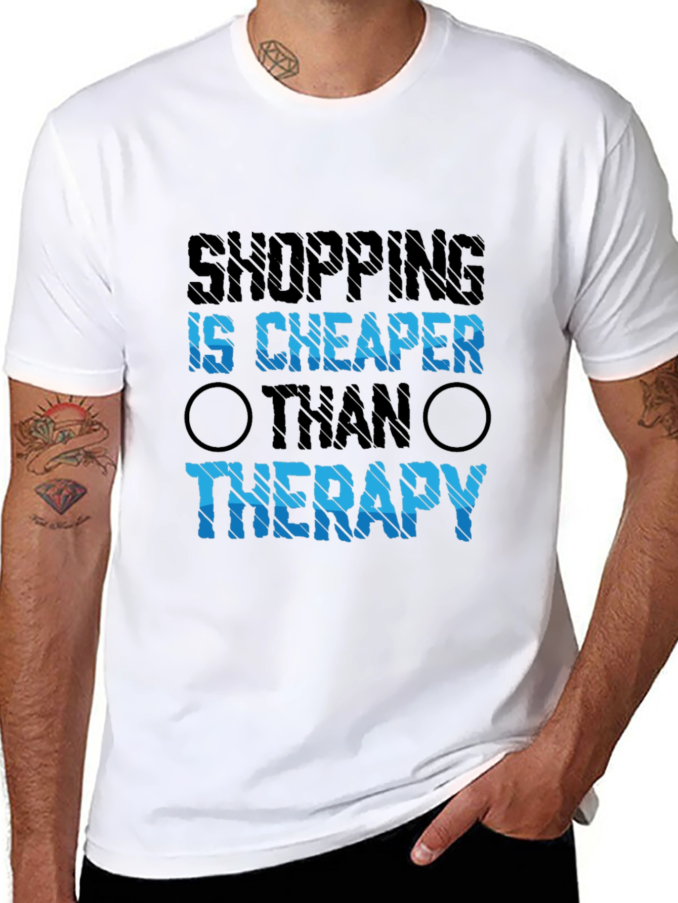 Shopping is Cheaper Than Therapy Graphic Tee