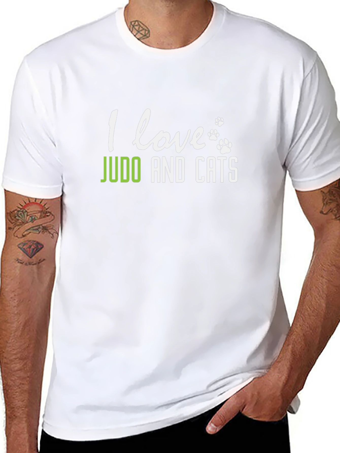 I Love Judo and Cats T-Shirt