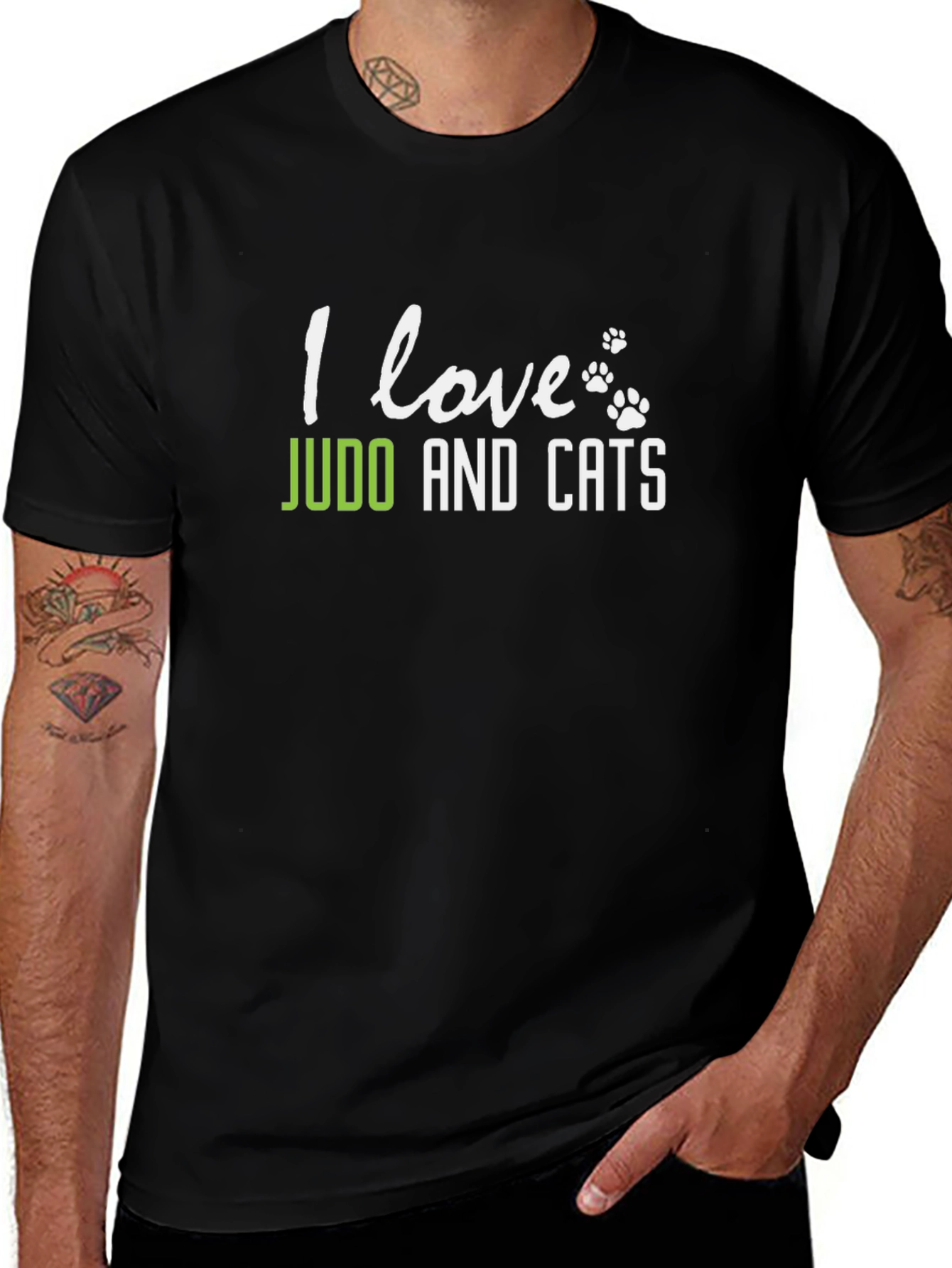 I Love Judo and Cats T-Shirt