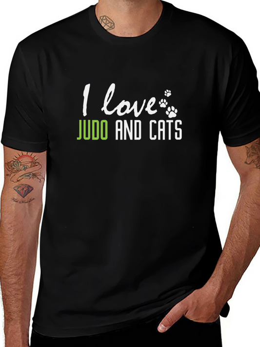 I Love Judo and Cats T-Shirt
