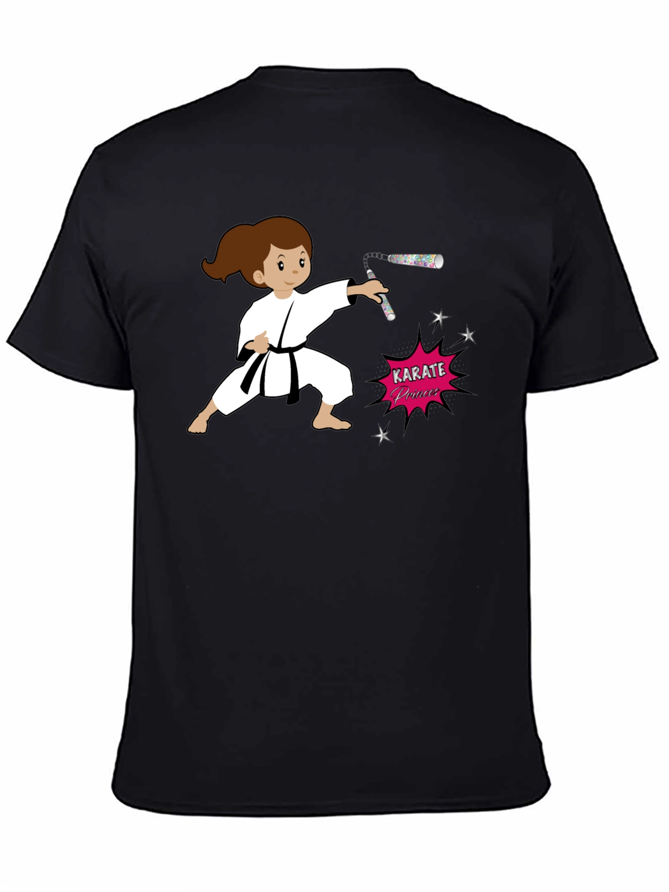 Karate Princess Black T-Shirt Martial Arts Girl Power
