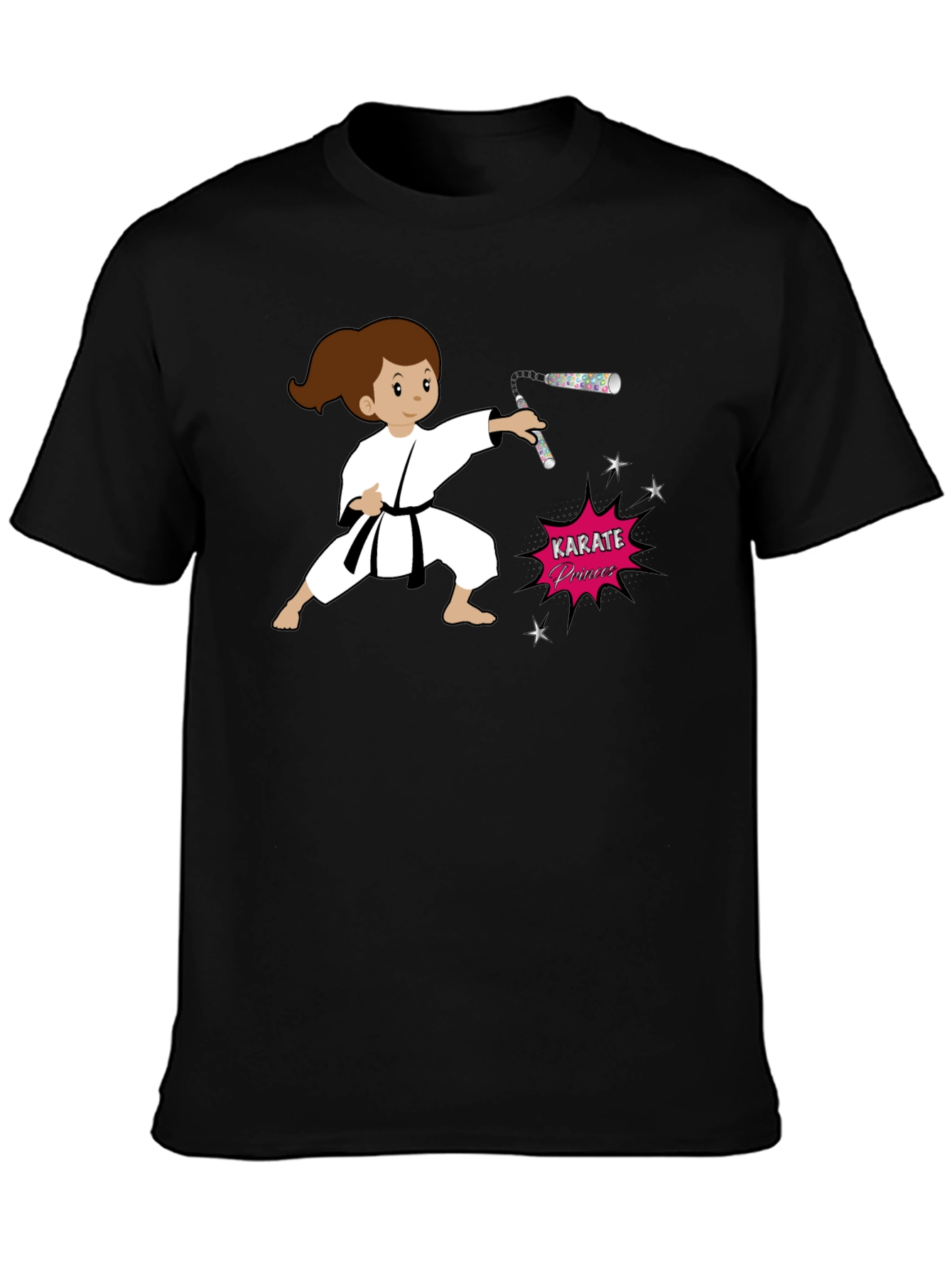 Karate Princess Black T-Shirt Martial Arts Girl Power