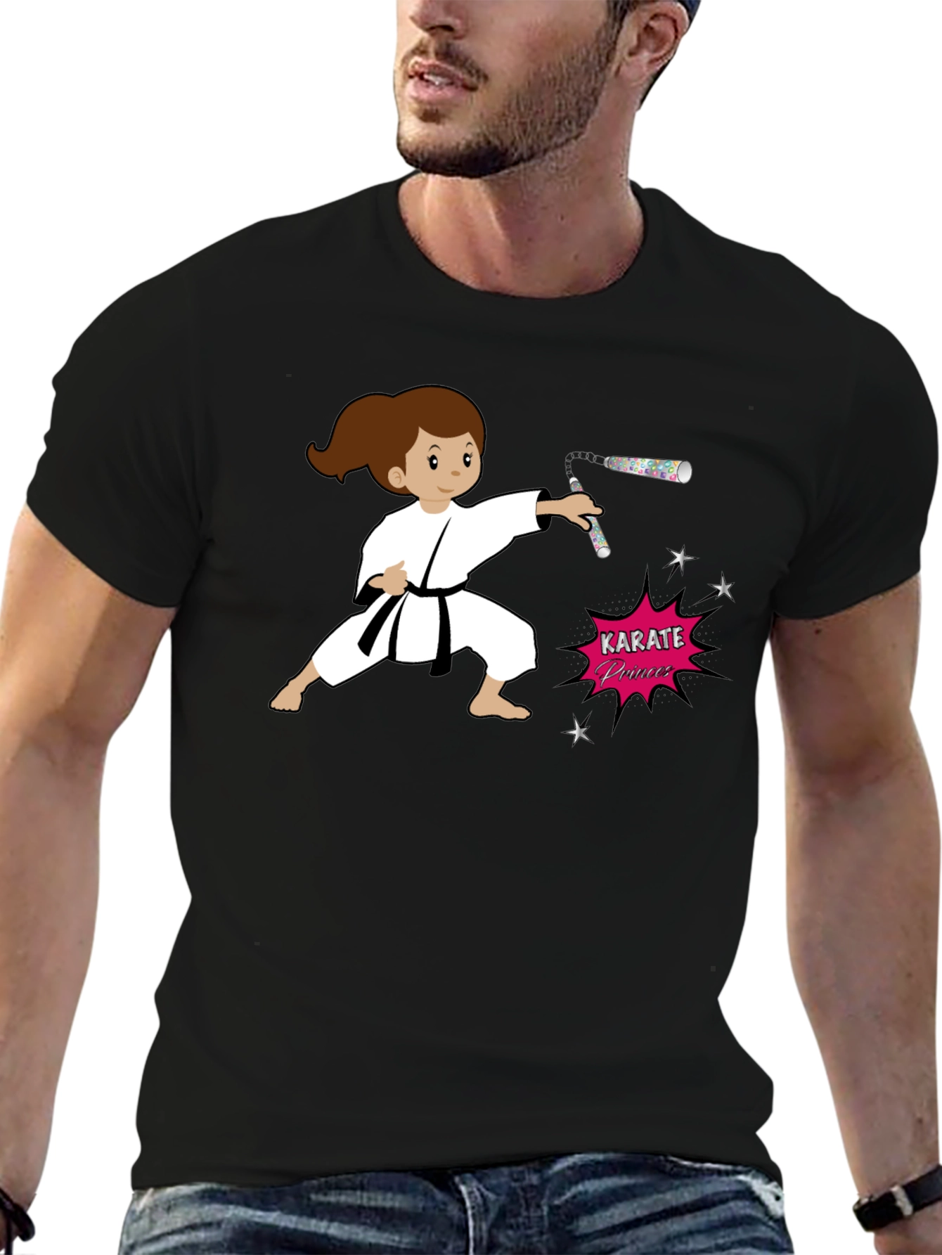 Karate Princess Black T-Shirt Martial Arts Girl Power