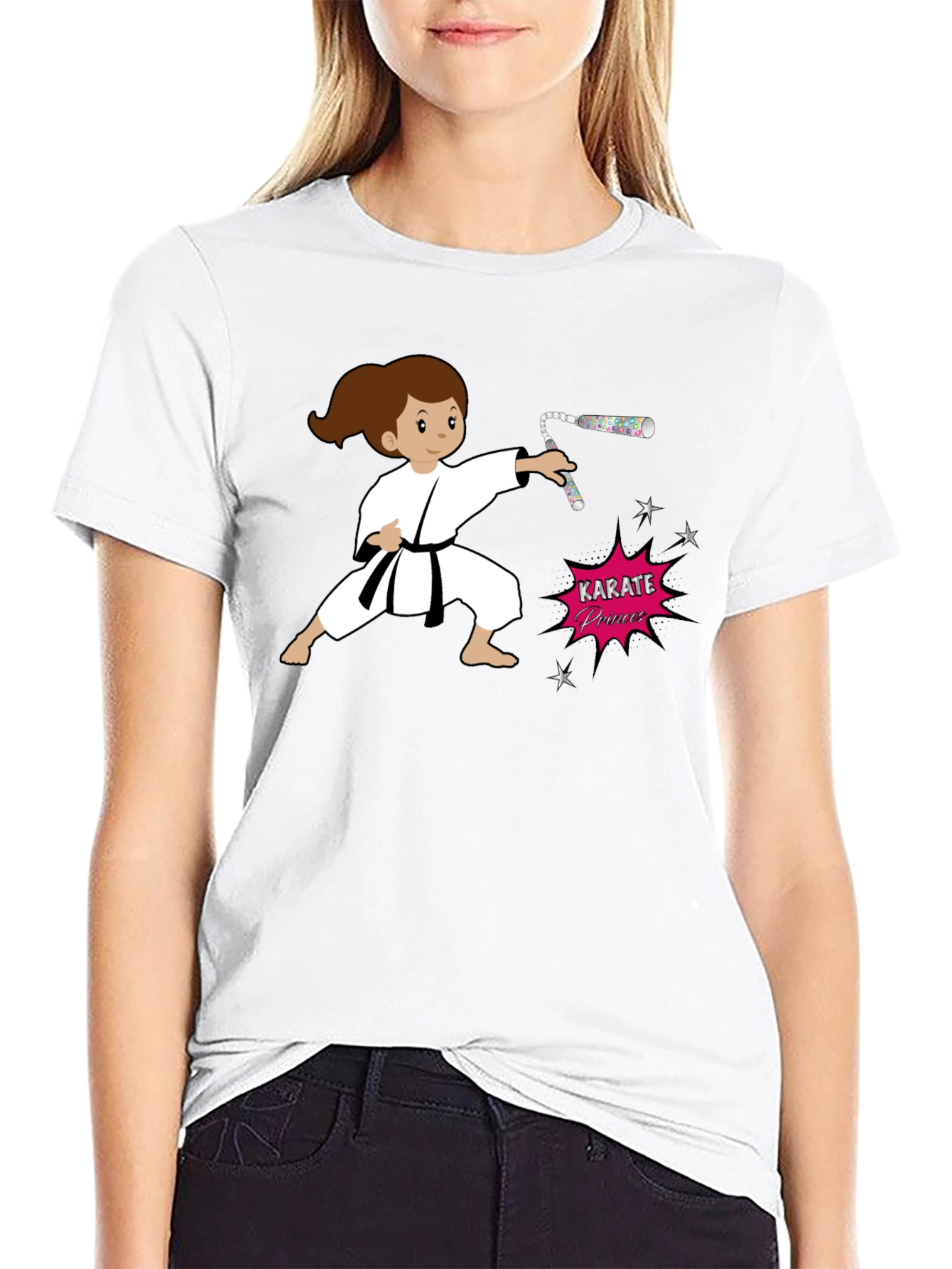Karate Princess Black T-Shirt Martial Arts Girl Power