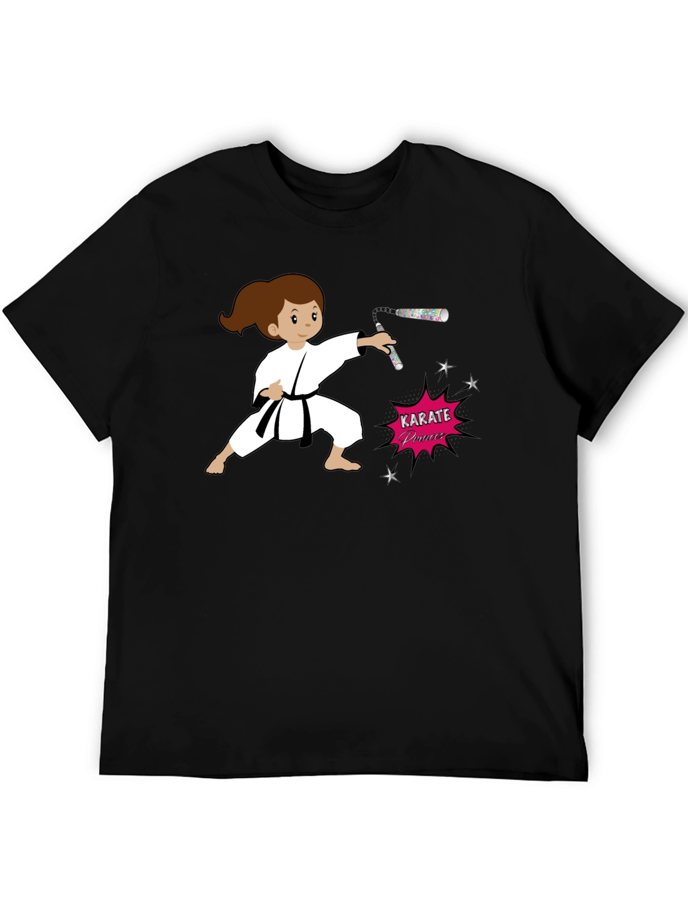 Karate Princess Black T-Shirt Martial Arts Girl Power