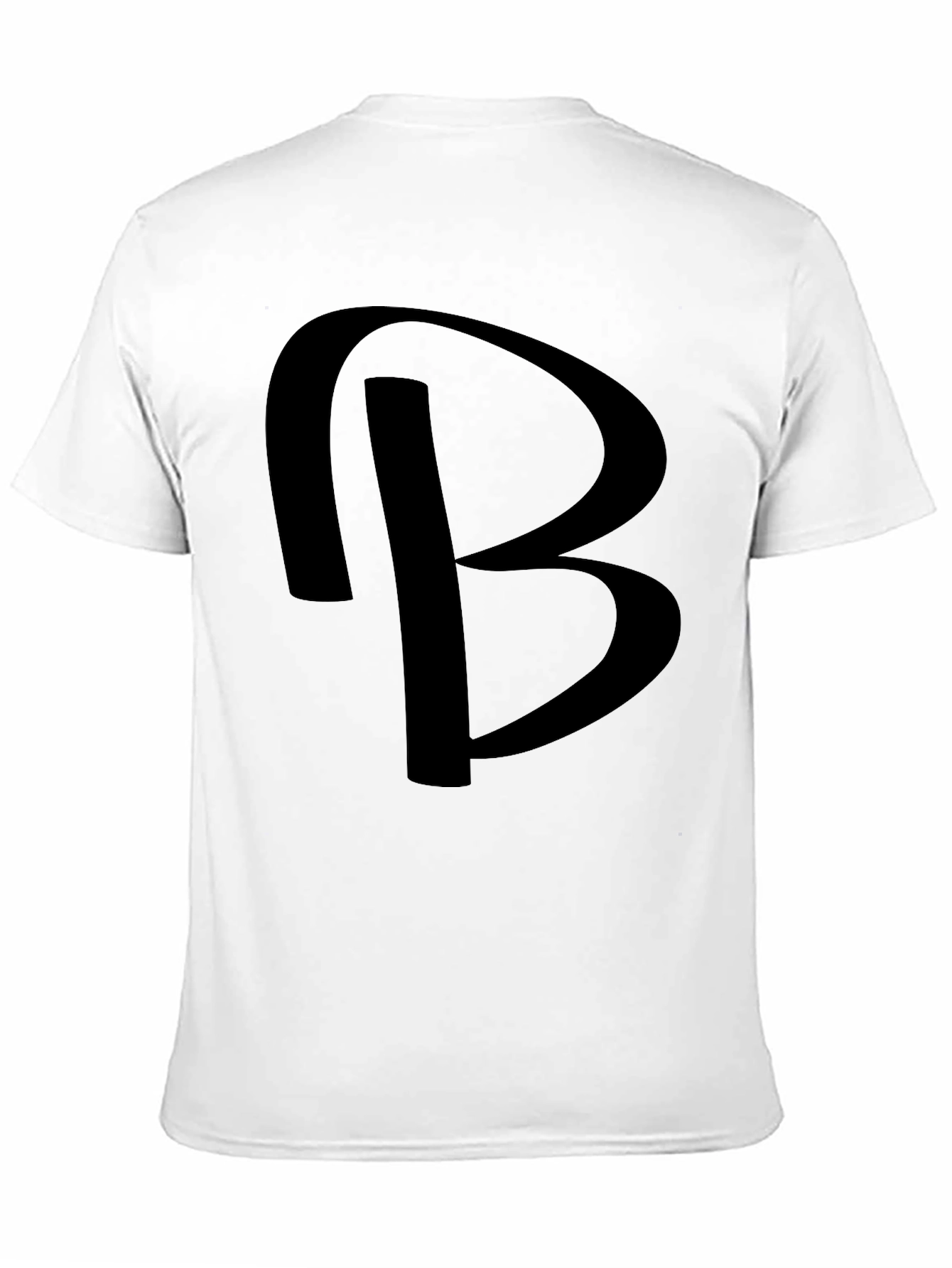 Bold Initial B Graphic Black T-Shirt