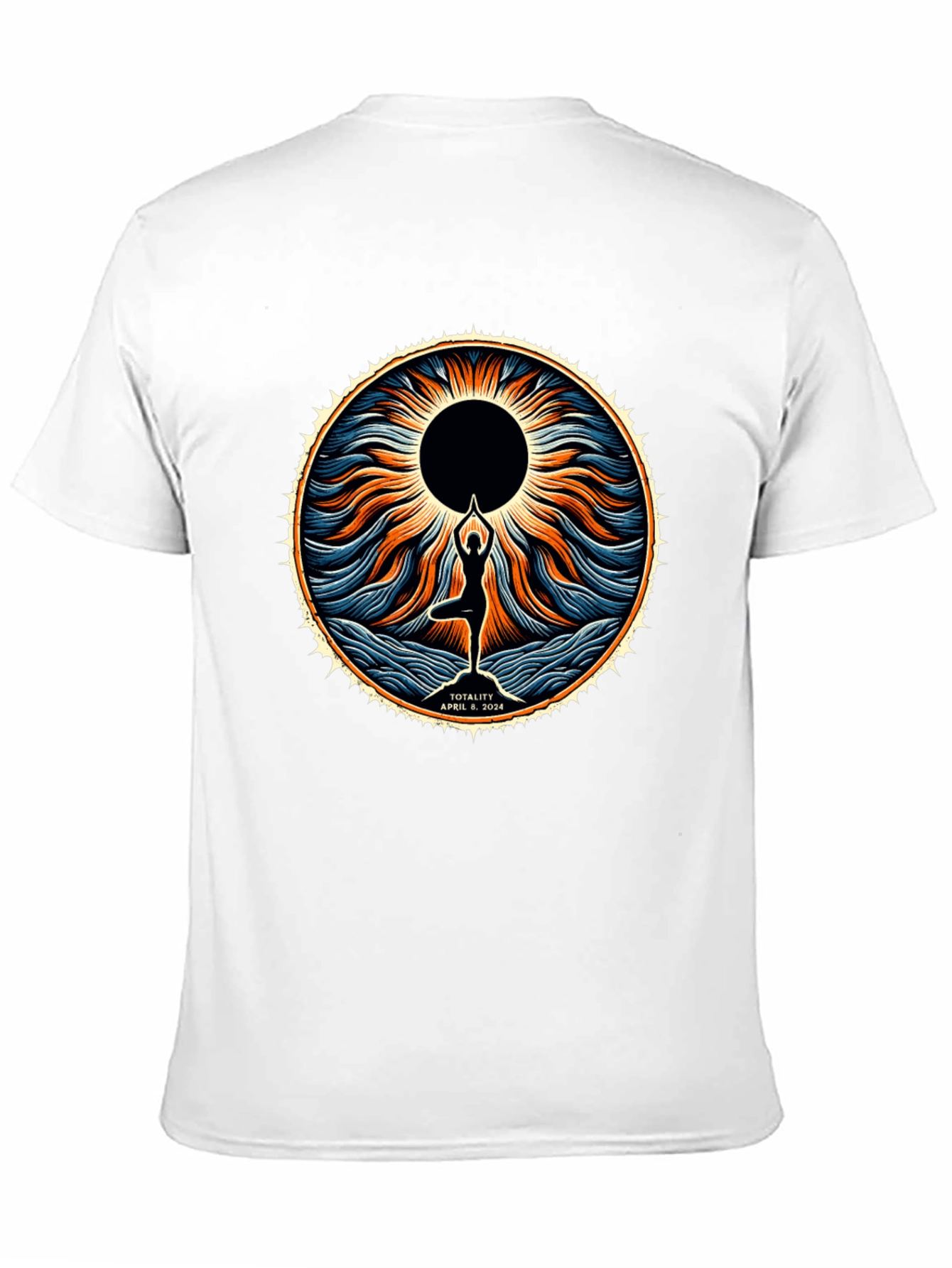 Totality April 8 2024 Yoga Eclipse T-Shirt
