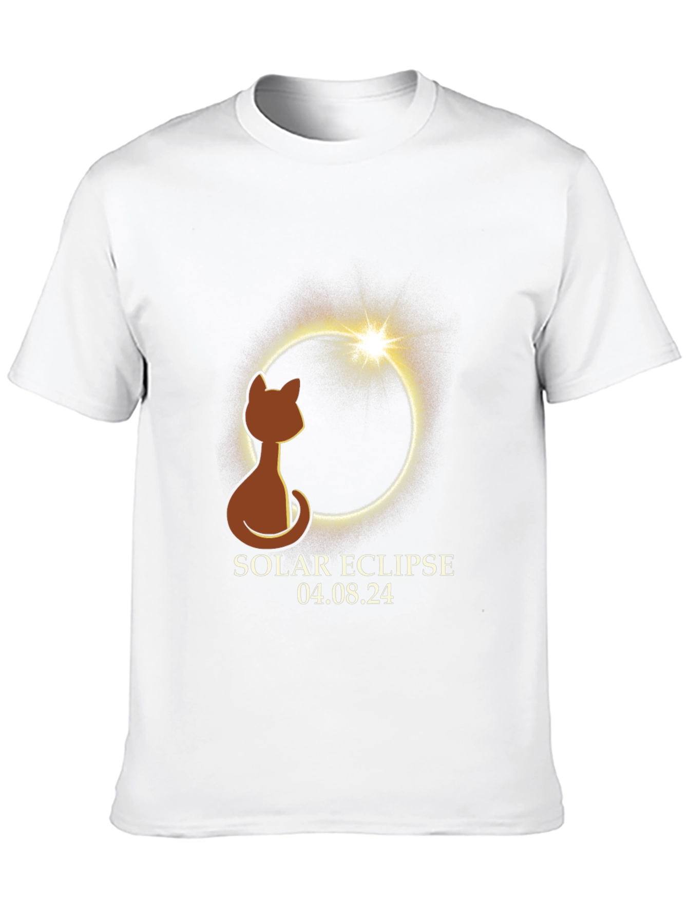 Solar Eclipse Cat T-Shirt - April 8 2024