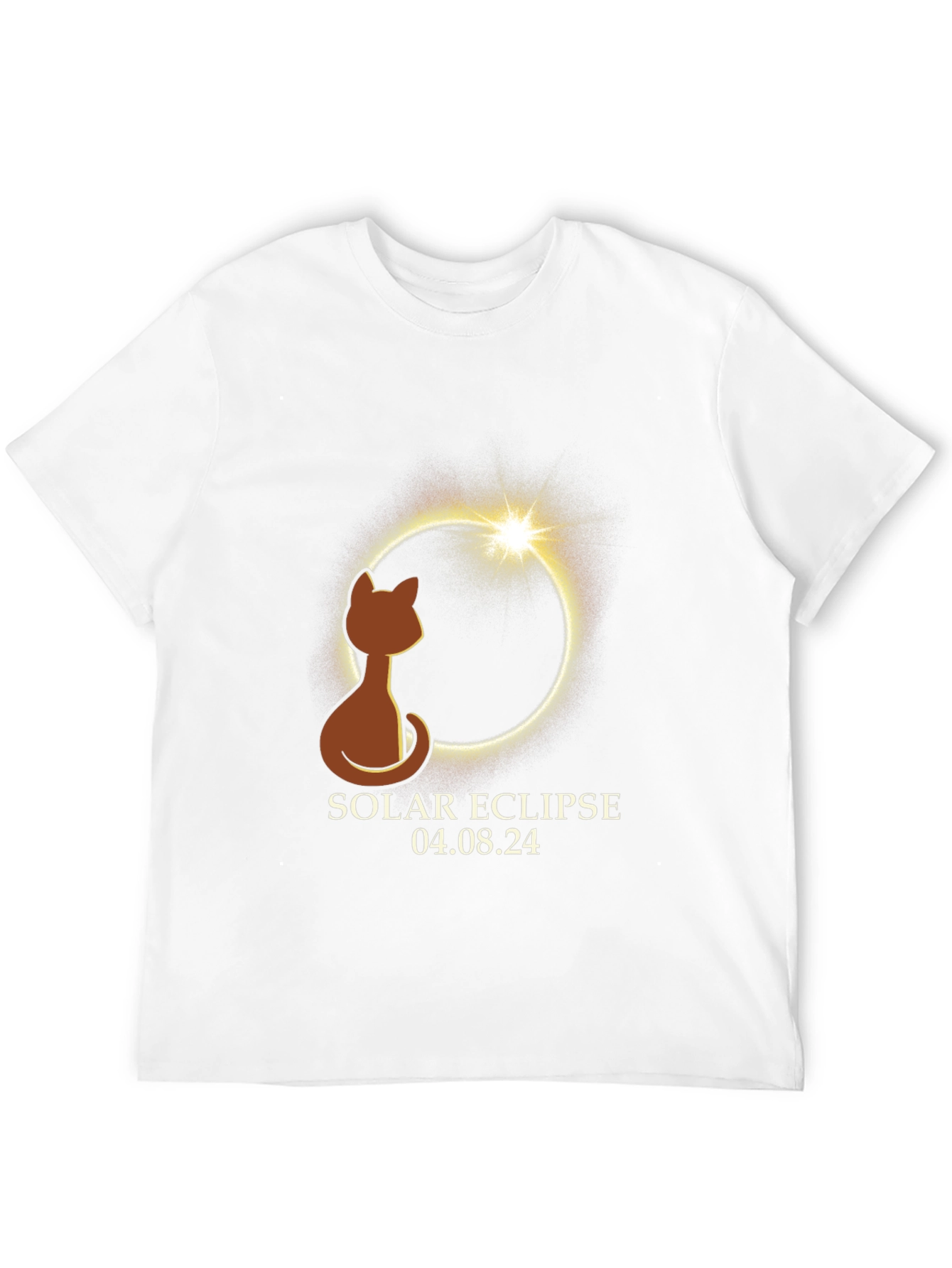 Solar Eclipse Cat T-Shirt - April 8 2024