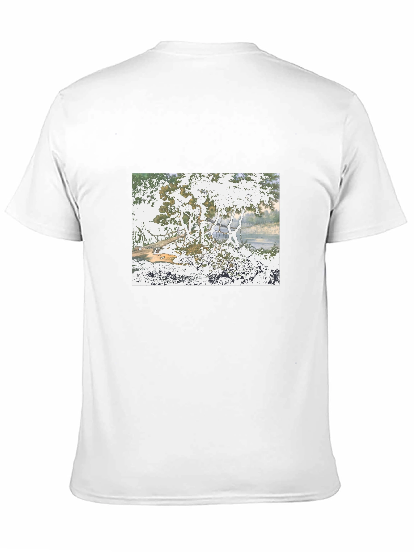 Nature Scene Black T-Shirt