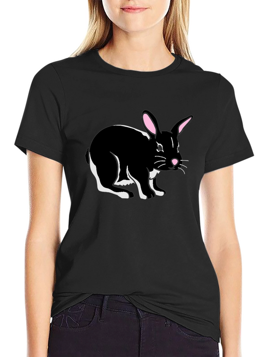 Black Rabbit Graphic Tee - Mens Stylish Crew Neck T-Shirt